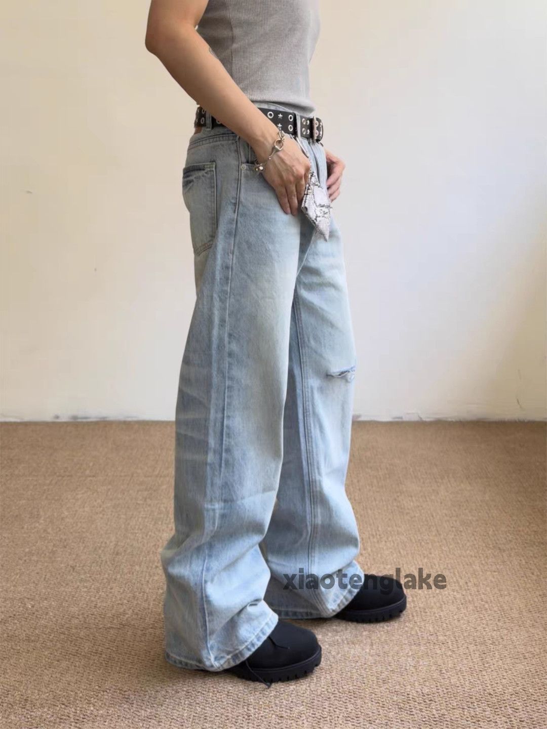 Jean xz Balenciaga rickowens style ripped punk grunge jeans Size US 28 / EU 44 - 8 Thumbnail