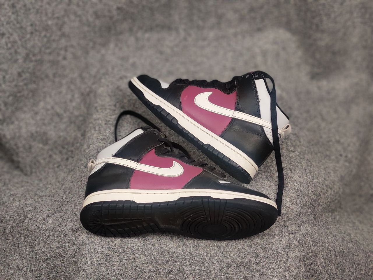 Nike Nike Dunk High Black Summit Rosewood Leather Sneakers Shoes Size US 7 / IT 37 - 2 Thumbnail