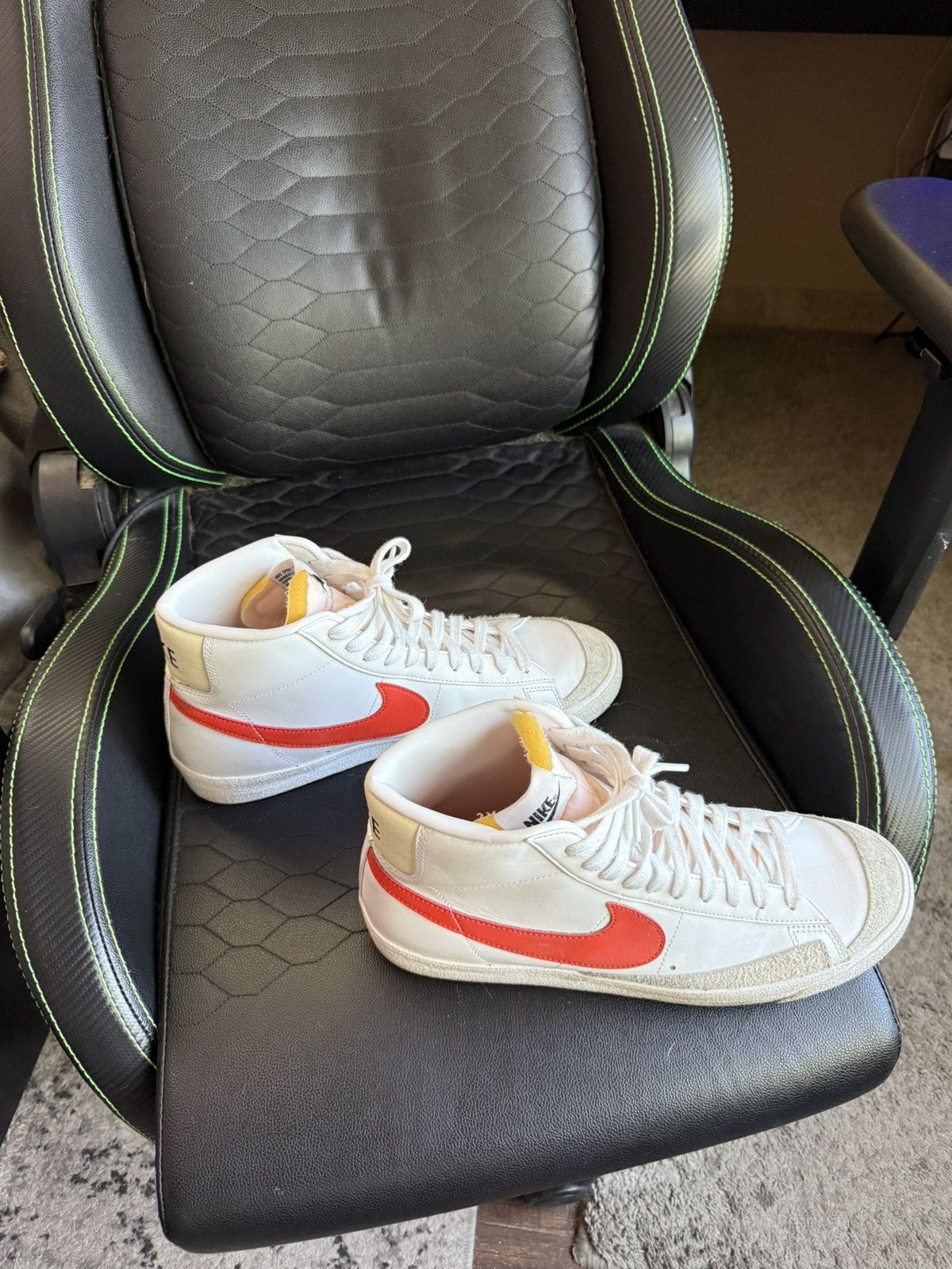 Nike Nike Classic White Hi-Top Blazers Size US 10.5 / EU 43-44 - 4 Thumbnail