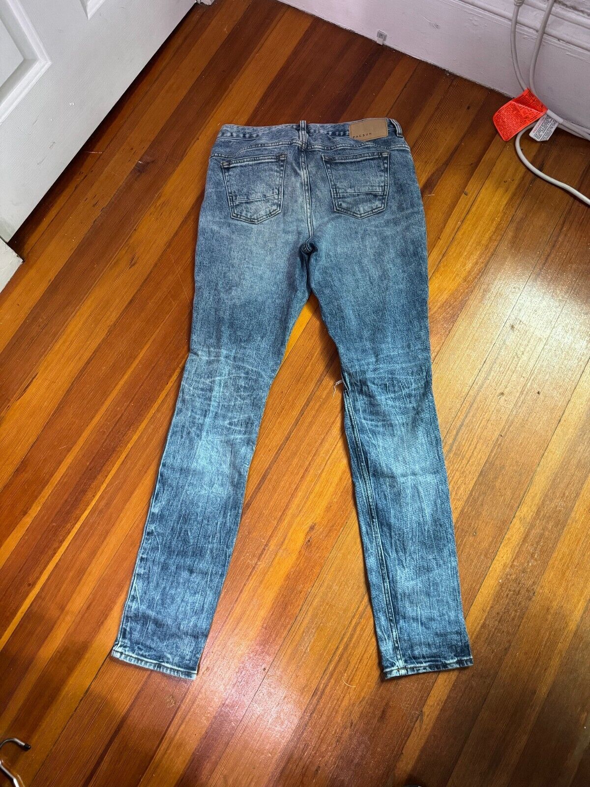 Pacsun 30x32 PacSun Stacked Skinny Jeans Mens Denim Blue Distressed Size US 32 / EU 48 - 3 Thumbnail