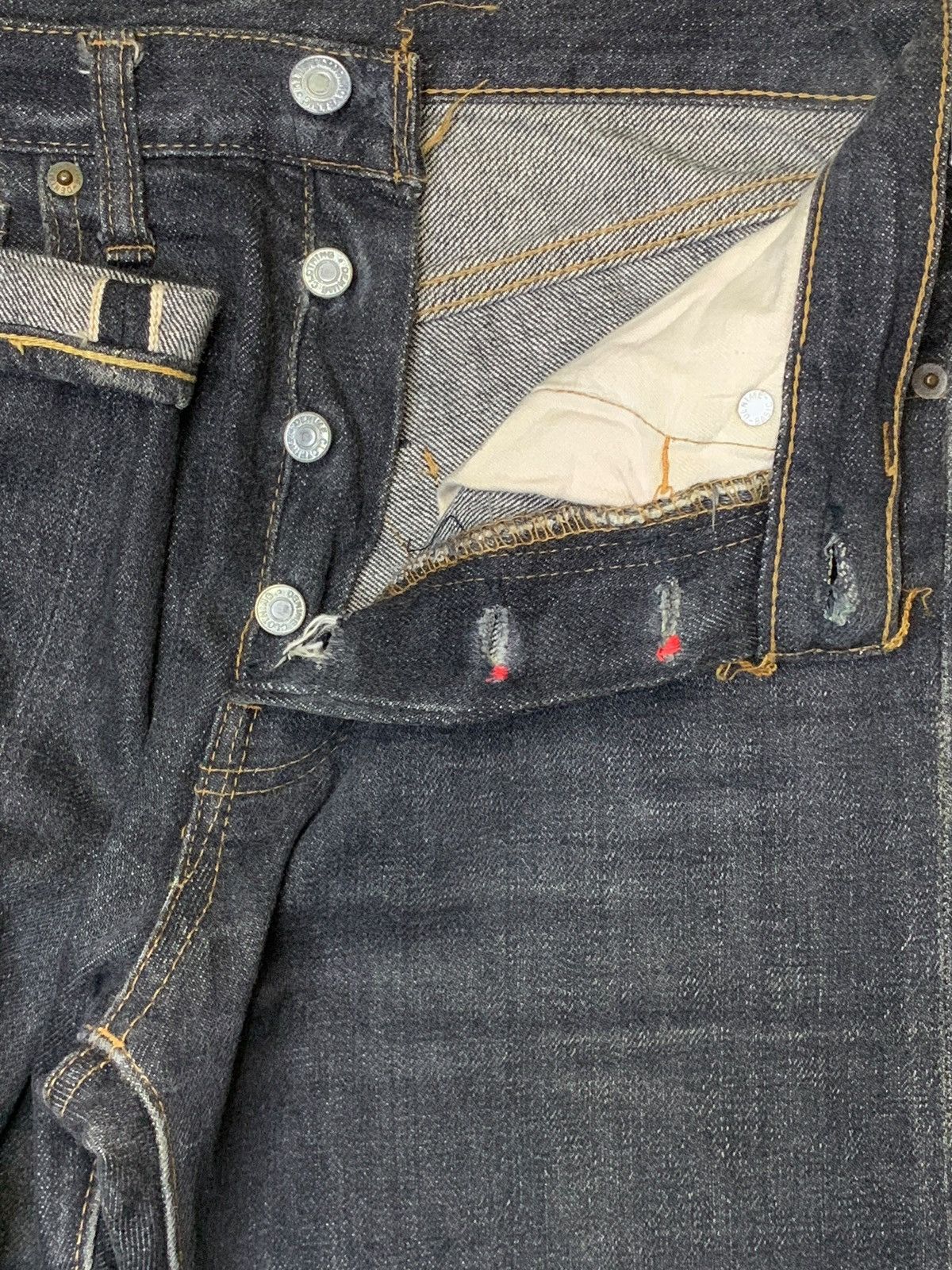 Denime Vintage Japanese Denime Button Fly Loose Selvedge Jeans Size US 29 - 4 Thumbnail