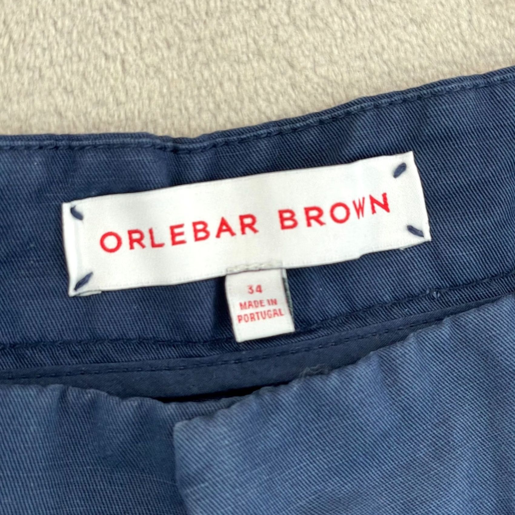 Orlebar Brown Orlebar Brown Bancroft Side Tab Shorts Men 34 Blue Linen Blend Pleated Casual Preppy Pockets 9in Inseam Mach Washable Slask Pocket Spring Summer Size US 34 / EU 50 - 2 Thumbnail