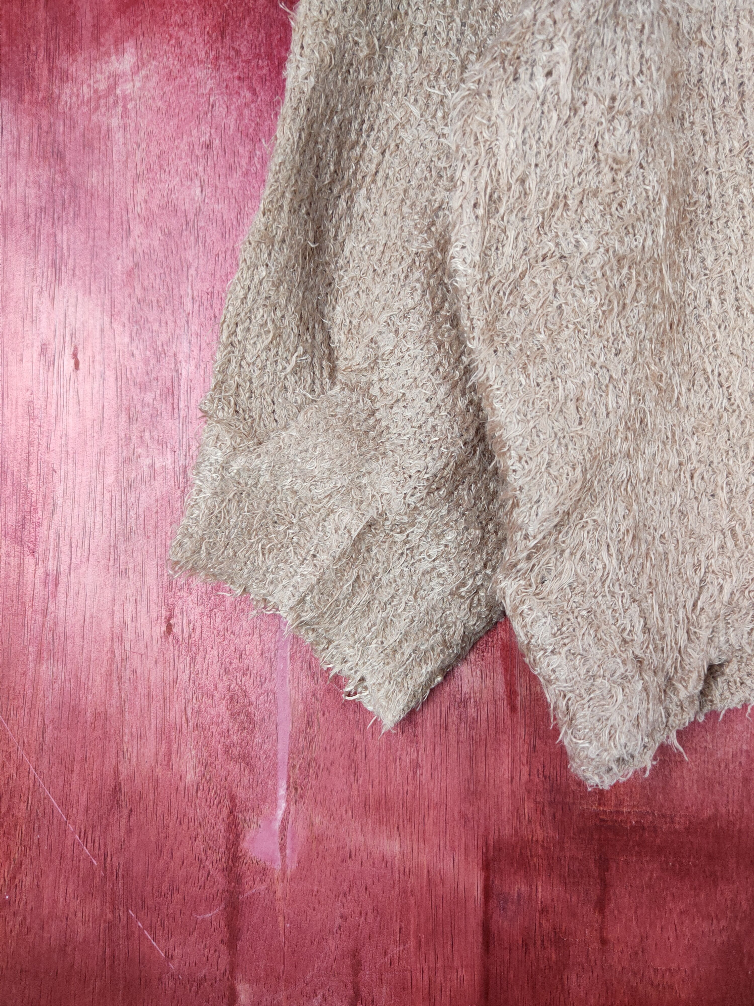 GU × Homespun Knitwear × Japanese Brand GU Brown Shag Shaggy Fur Mohair Knitwear #S1991 Size M / US 6-8 / IT 42-44 - 4 Thumbnail