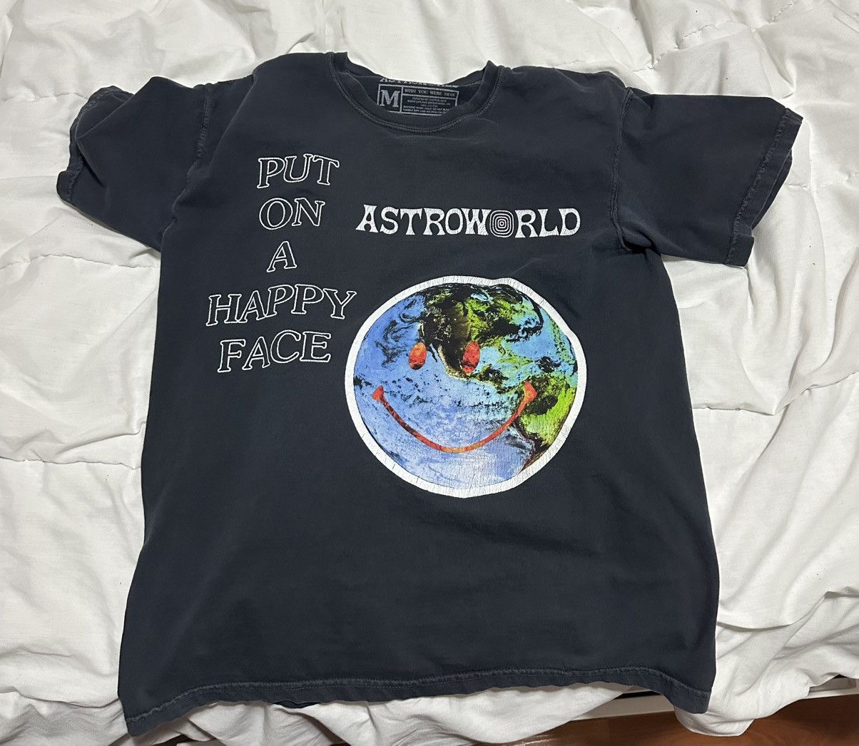 Travis Scott Travis Scott Astroworld Put On A Happy Face Tee Size US M / EU 48-50 / 2 - 1 Thumbnail