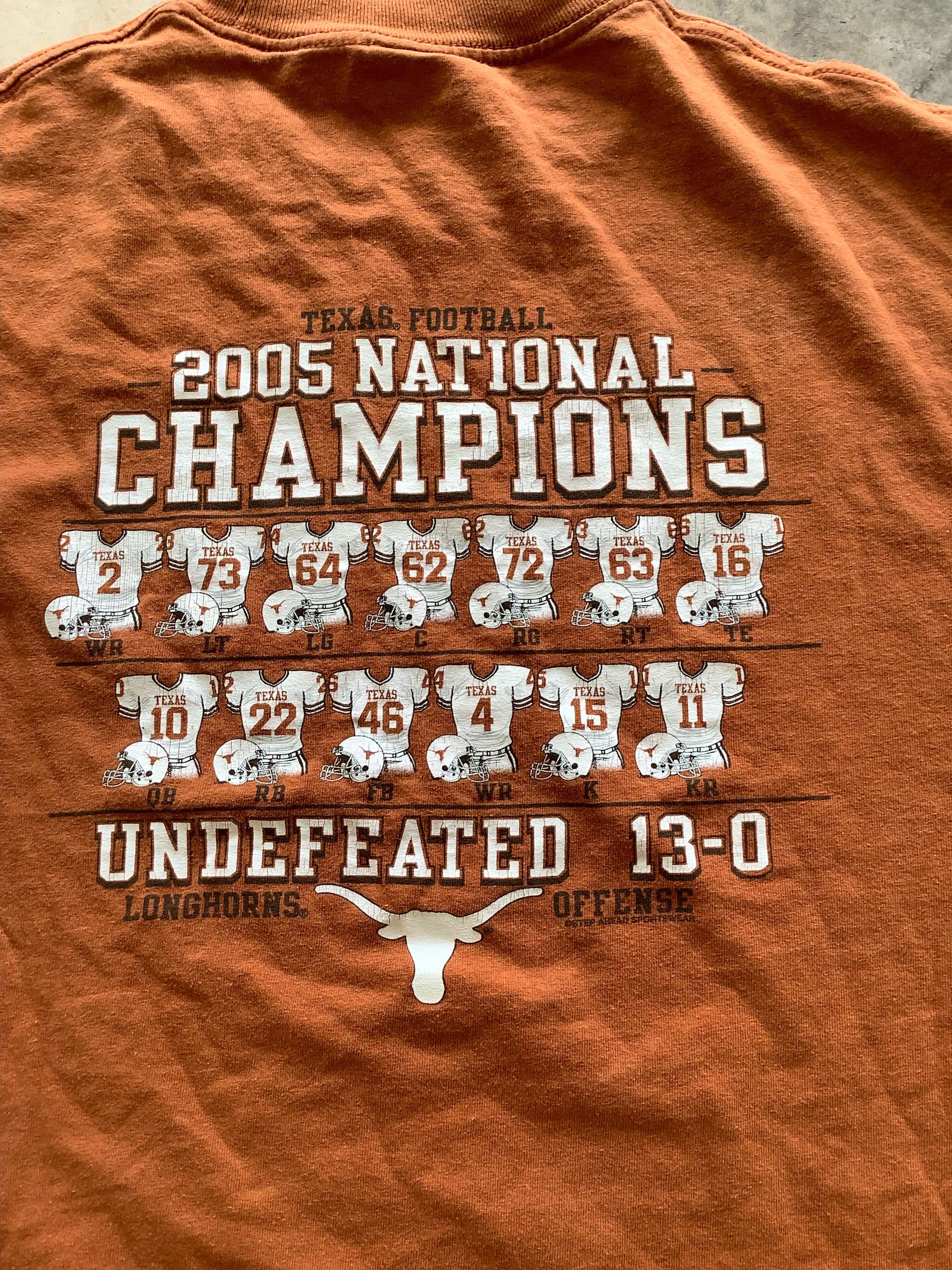 Alstyle Vintage 2005 National Champions Texas Longhorns Tee Size US XL / EU 56 / 4 - 4 Thumbnail