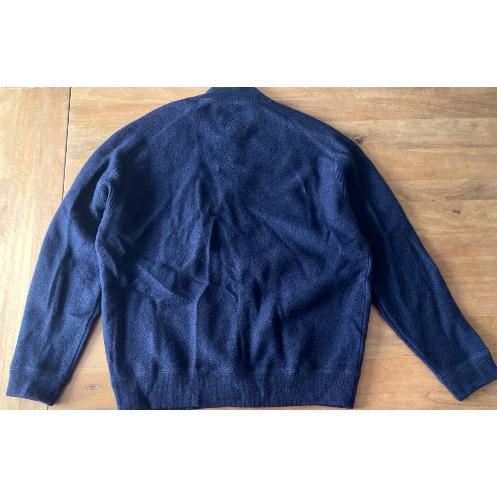 Vintage Simms 1/4 Zip Merino Wool Sweater Mens XL Navy Blue Pullover NWT Thick Size US XL / EU 56 / 4 - 2 Thumbnail