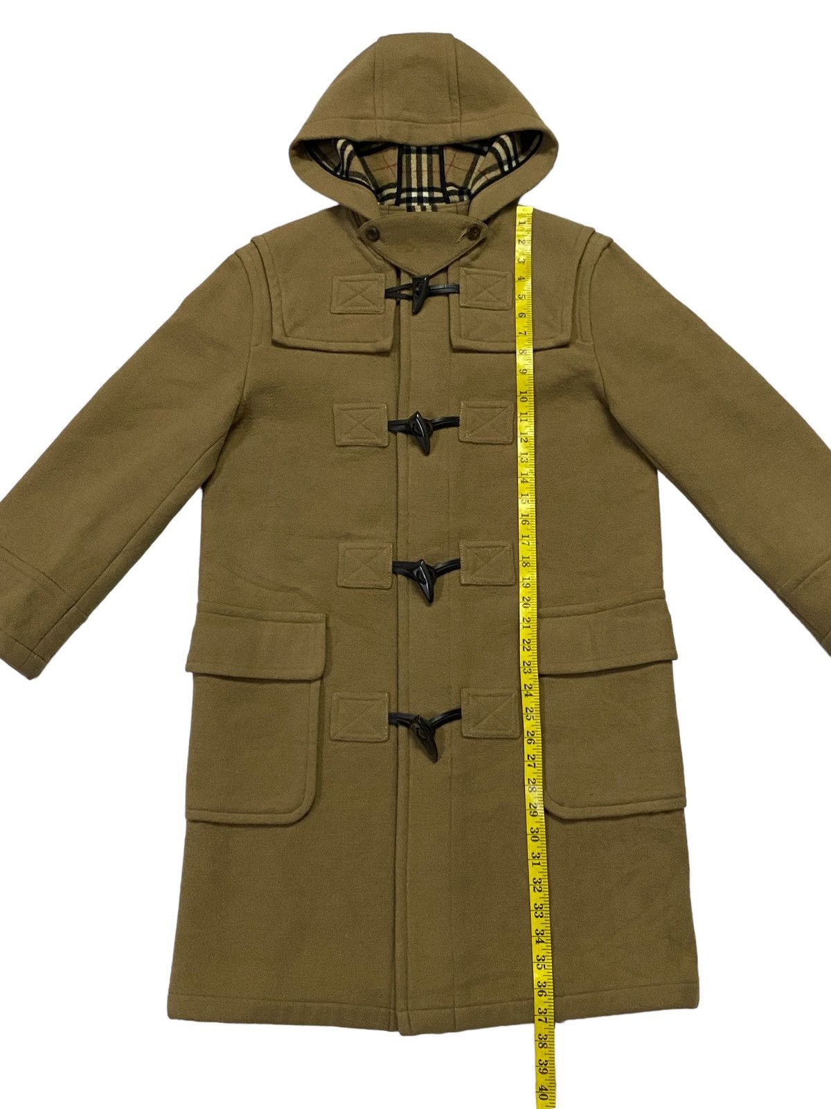 Burberry Burberrys Blue Laber Novacheck Wool Duffle Jacket Size US M / EU 48-50 / 2 - 8 Thumbnail