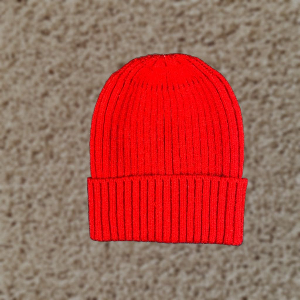 Brandy Melville Brandy Melville Beanie Toque Women One Size Red Ribbed Knit 100% Acrylic Ski Hat/Cap Warm Winter Casual Travel Womens Size ONE SIZE - 1 Thumbnail