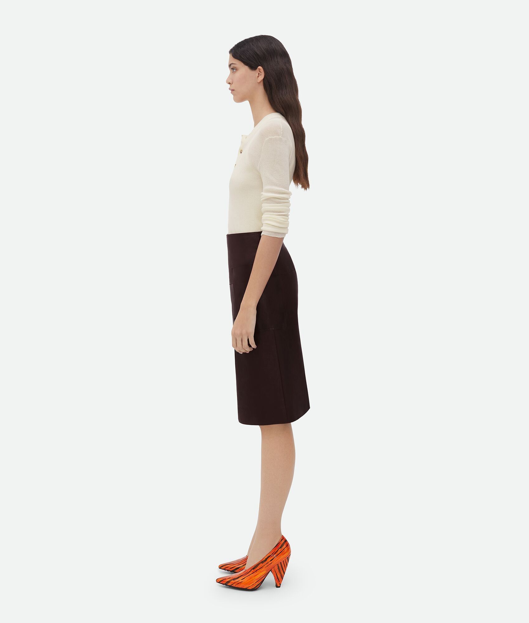 Bottega Veneta o1bcso1str0725 Storm Pumps in Orange/Black Size US 7 / IT 37 - 5 Thumbnail