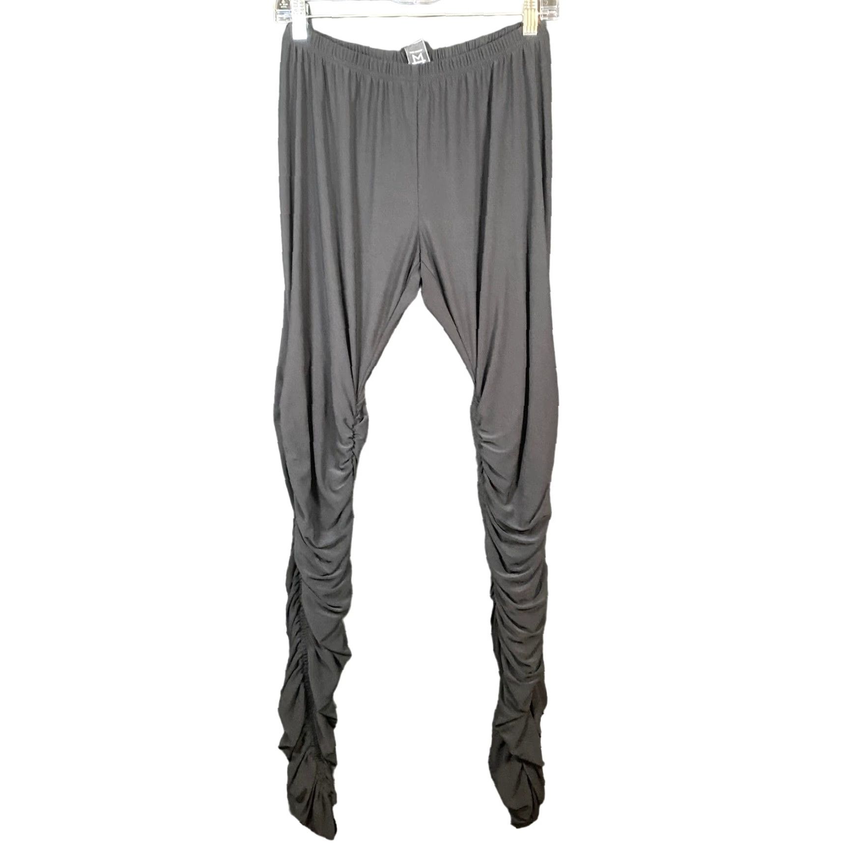 Marcs M by Marc Bouwer Womens Pants Black Pull On Runched Leggings Stretch Large Size 26" / US 2 / IT 38 - 2 Thumbnail