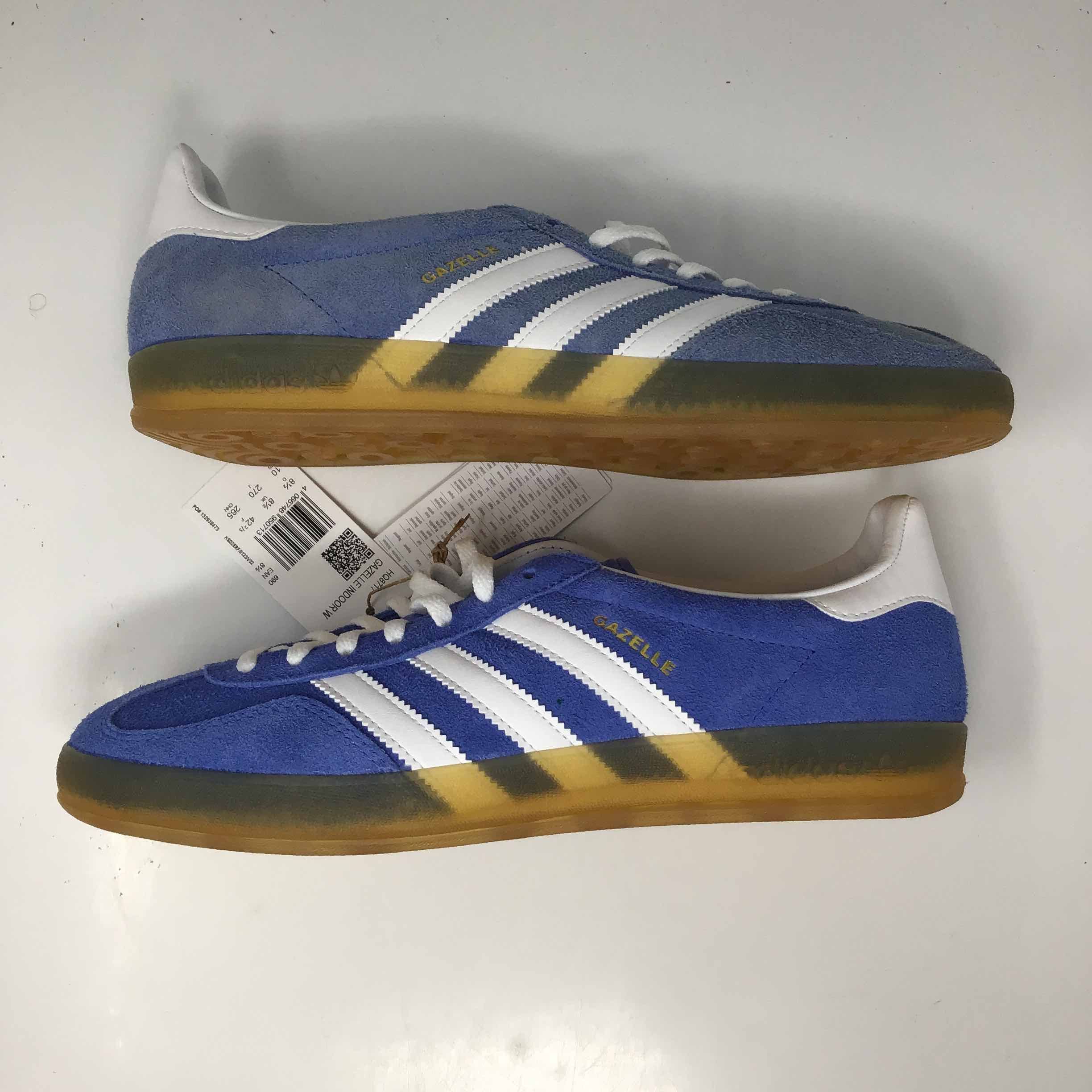 adidas gazelle silver green womens Adidas Gazelle Indoor 'Blue Fusion Gum' Women's (2022) – PUSHAS main image 1