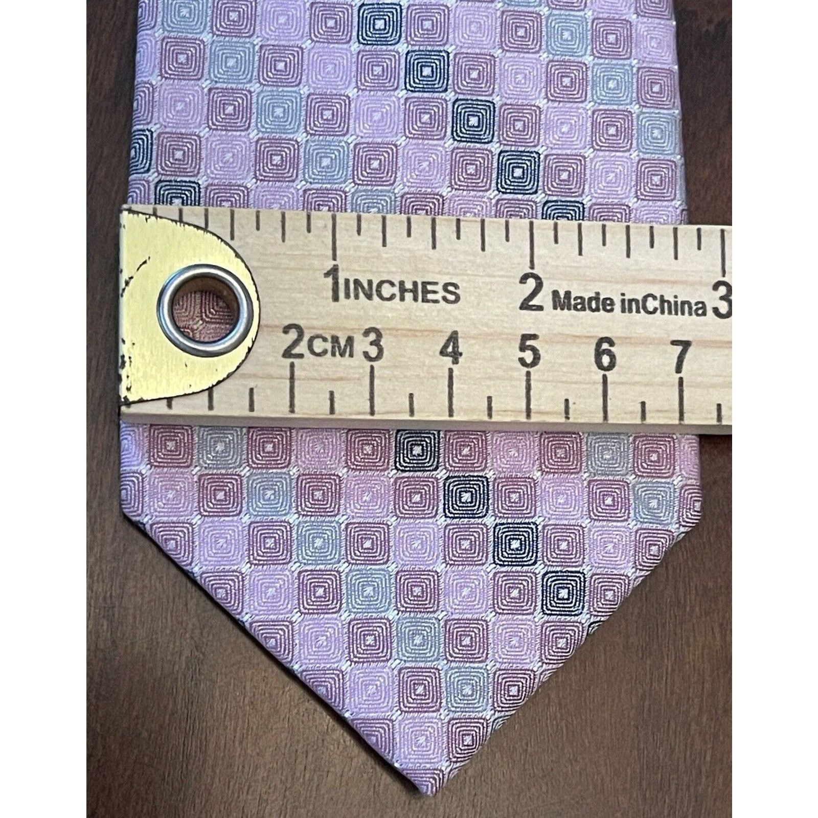 Madison Madison Pink 100% Silk Men’s Neck Tie Made In China Size ONE SIZE - 4 Thumbnail