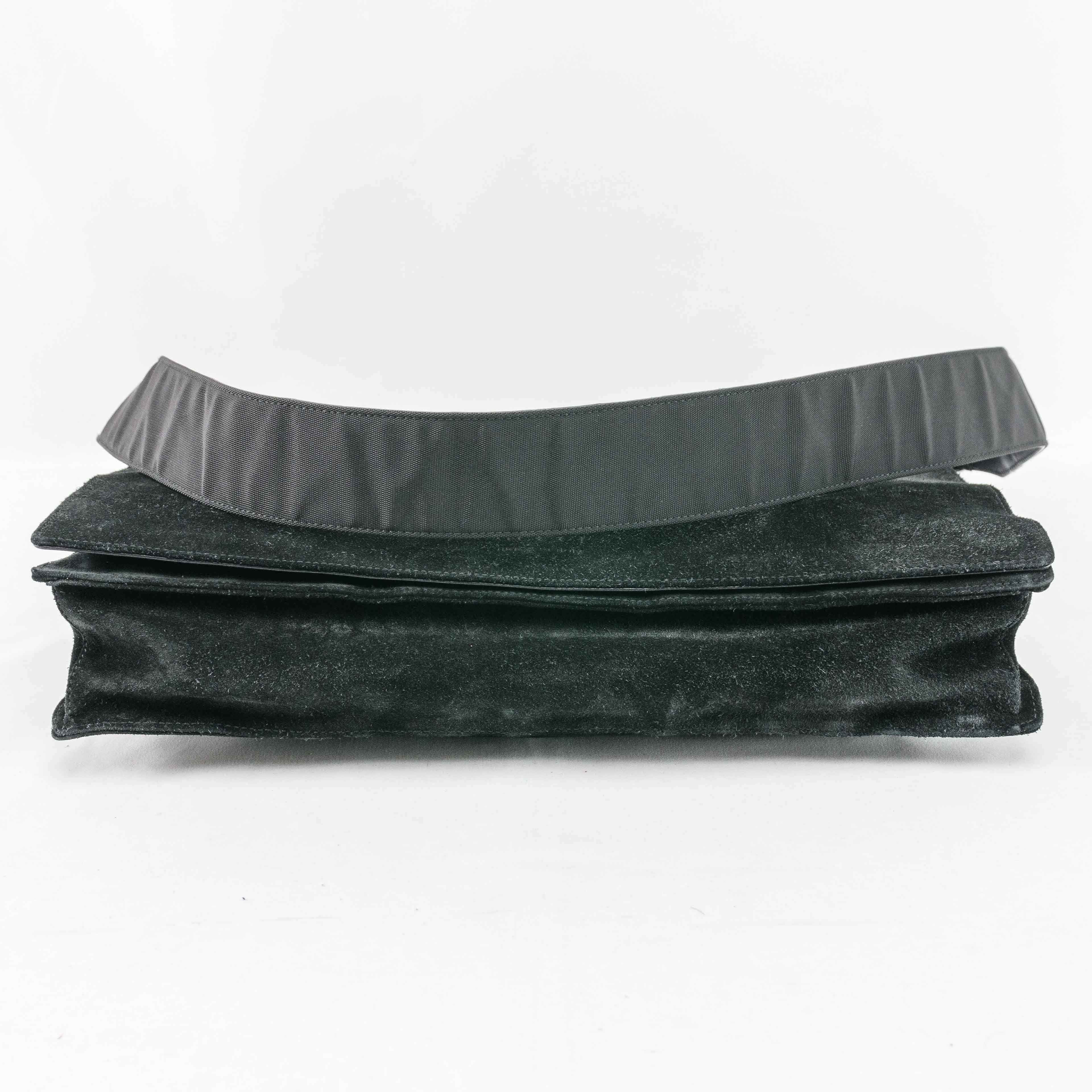 Gucci Gucci Black Suede and Leather Messenger Bag Size ONE SIZE - 9 Thumbnail