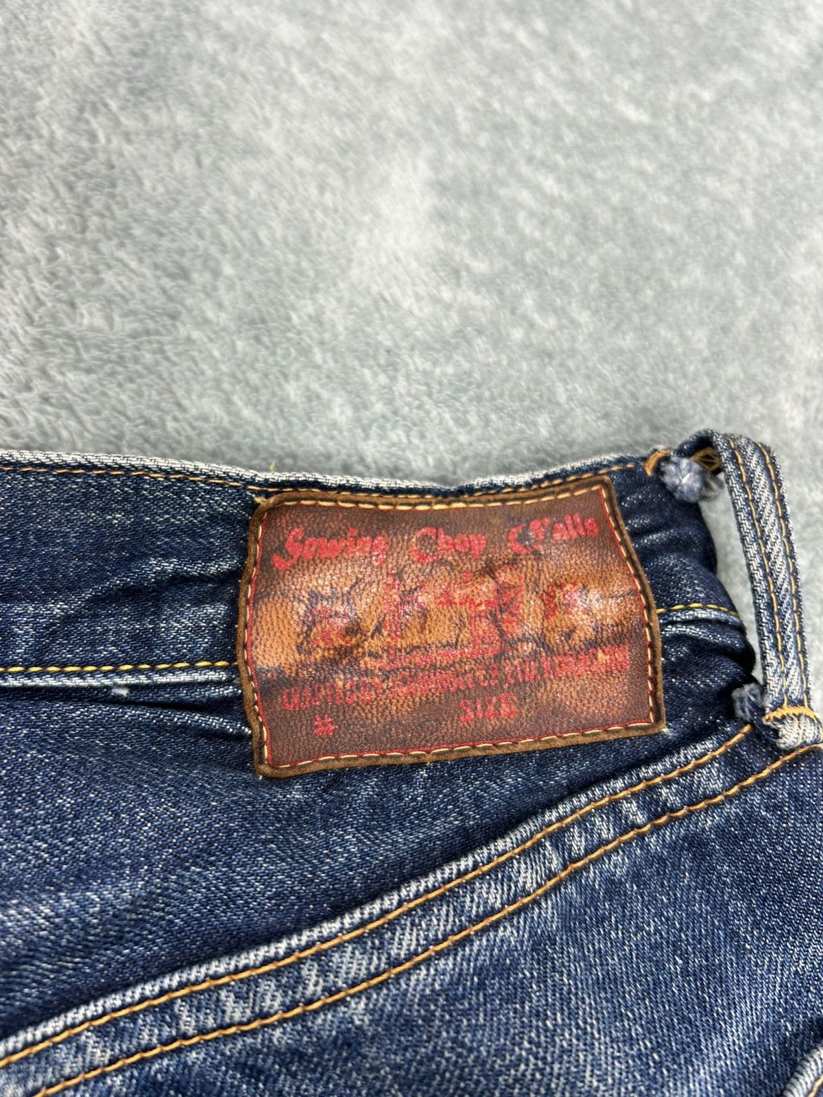 Sugar Cane Vintage Sewing Chop Denim Jeans Size US 28 / EU 44 - 12 Thumbnail