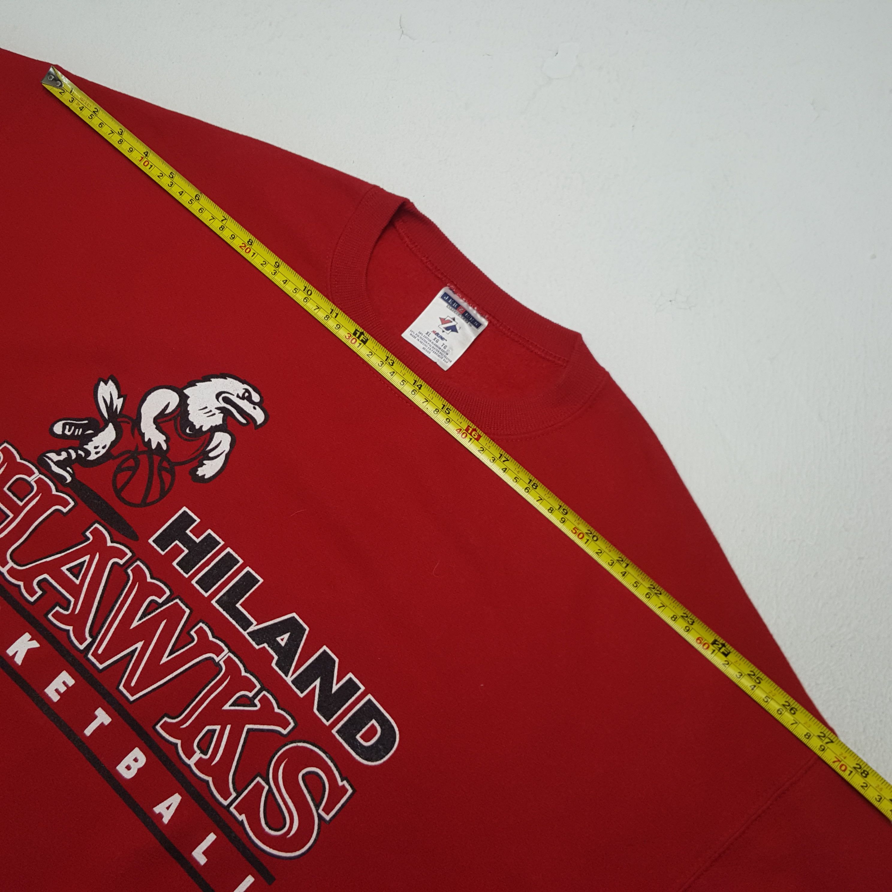 NBA × Vintage Vintage Hiland Hawks Basketball NBA Promo Sweatshirt Size US XL / EU 56 / 4 - 5 Thumbnail