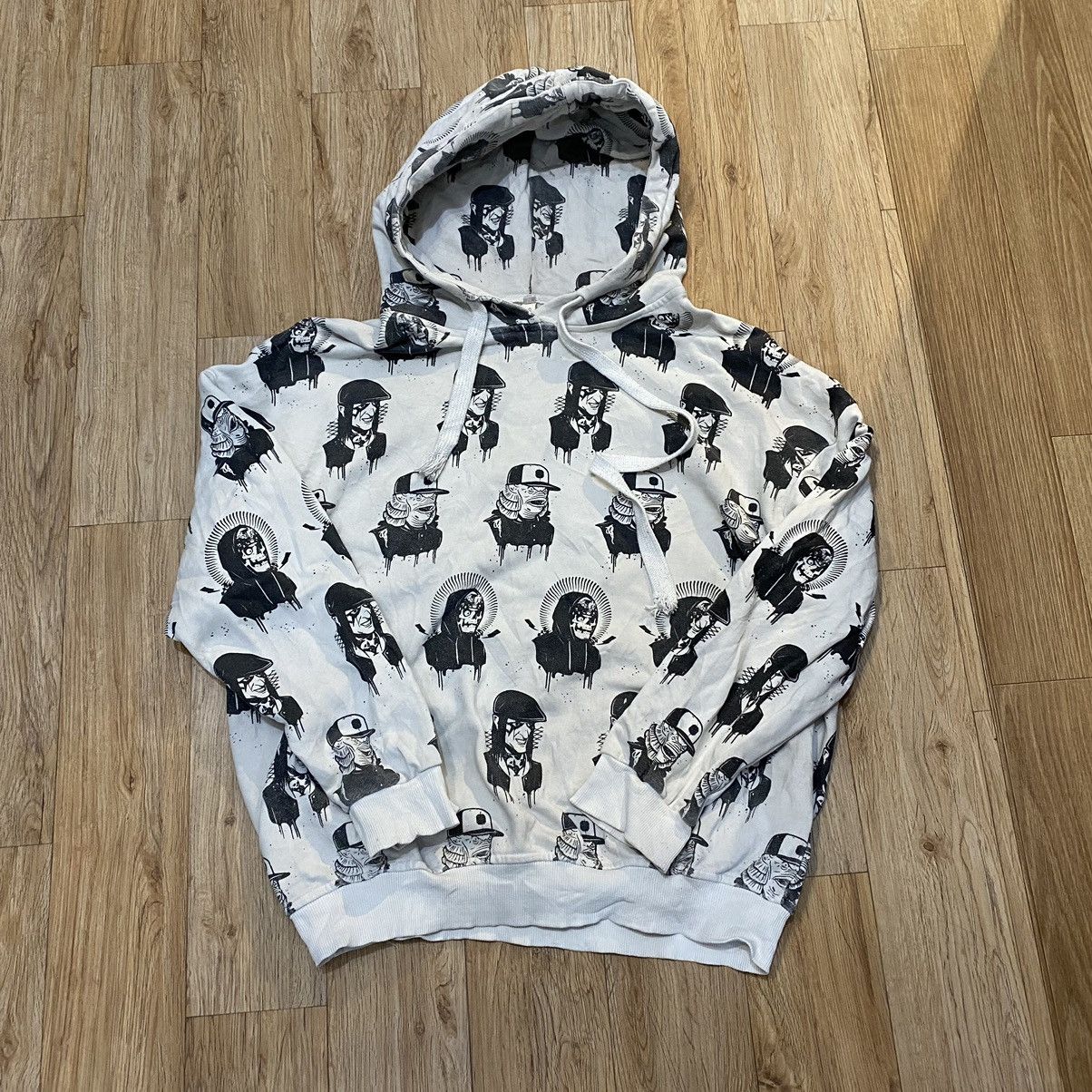 Japanese Brand 2000s Can't Bellow Key Y2K Style Hoodie Full Print Size US M / EU 48-50 / 2 - 3 Thumbnail