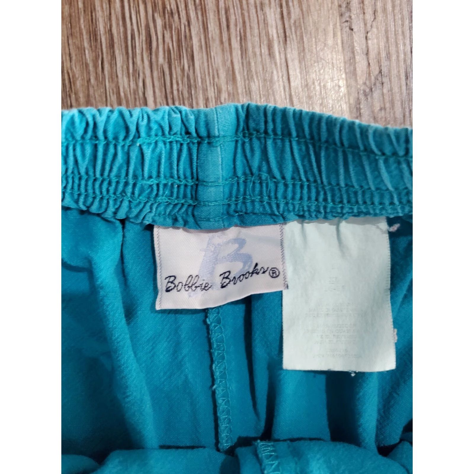 Vintage Bobbie Brooks Pants Womens XL Blue Pull On Elastic Waist Casual Tapered Ankle Inseam 19 in. Regular Fit Front Flat Front Womens Pants Blue XL Regular Size 40" / US 18 - 2 Thumbnail