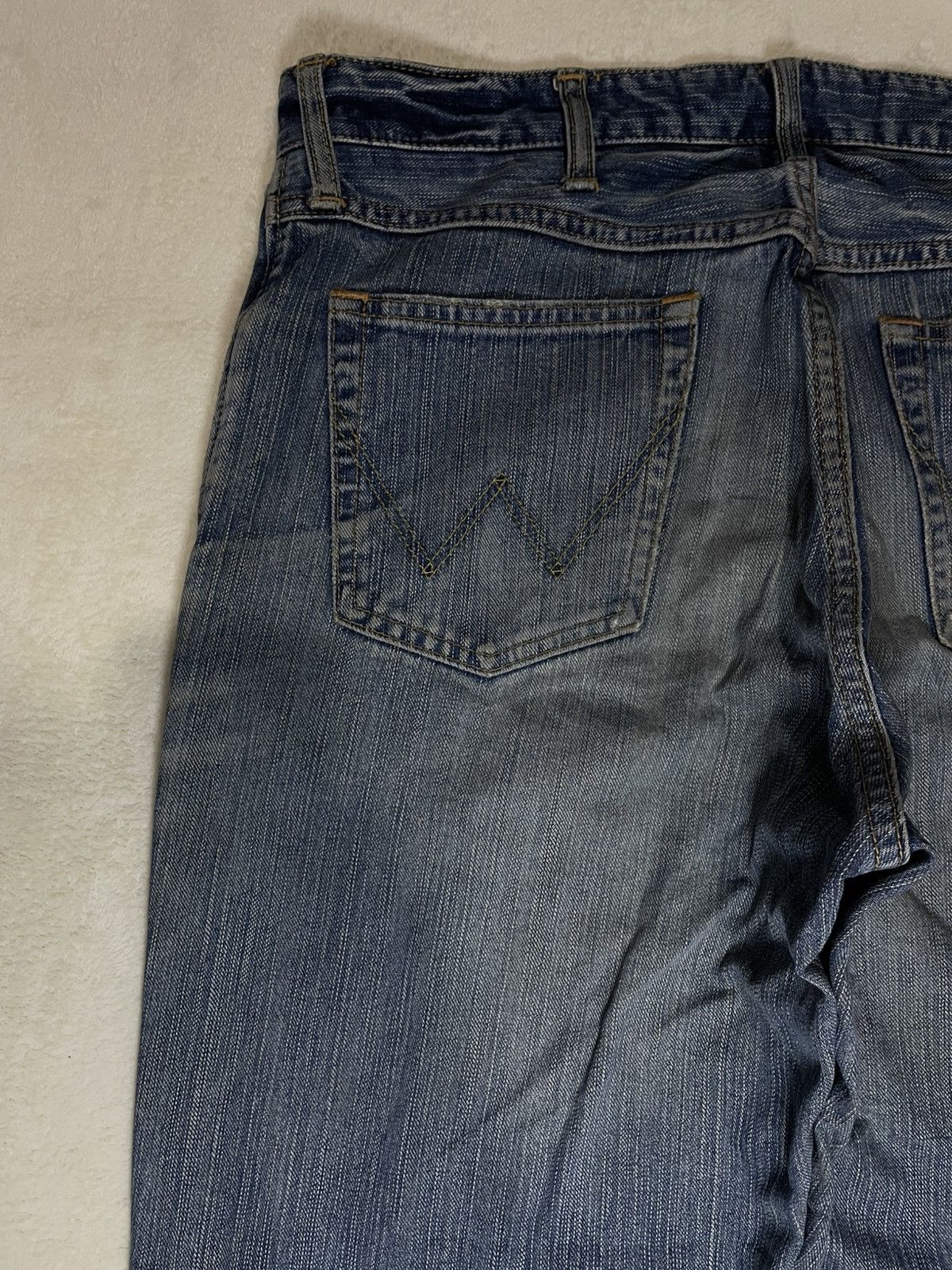 Vintage Wrangler Faded Distress Denim Jeans