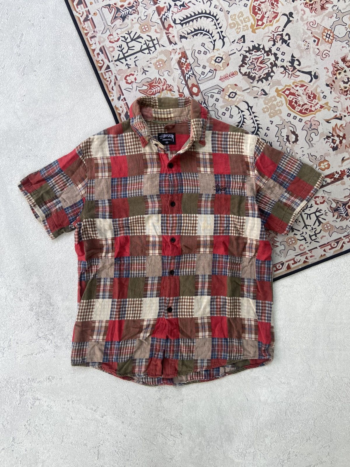 Vintage Vintage Stussy Patchwork tartan shirt Size US M / EU 48-50 / 2 - 1 Thumbnail