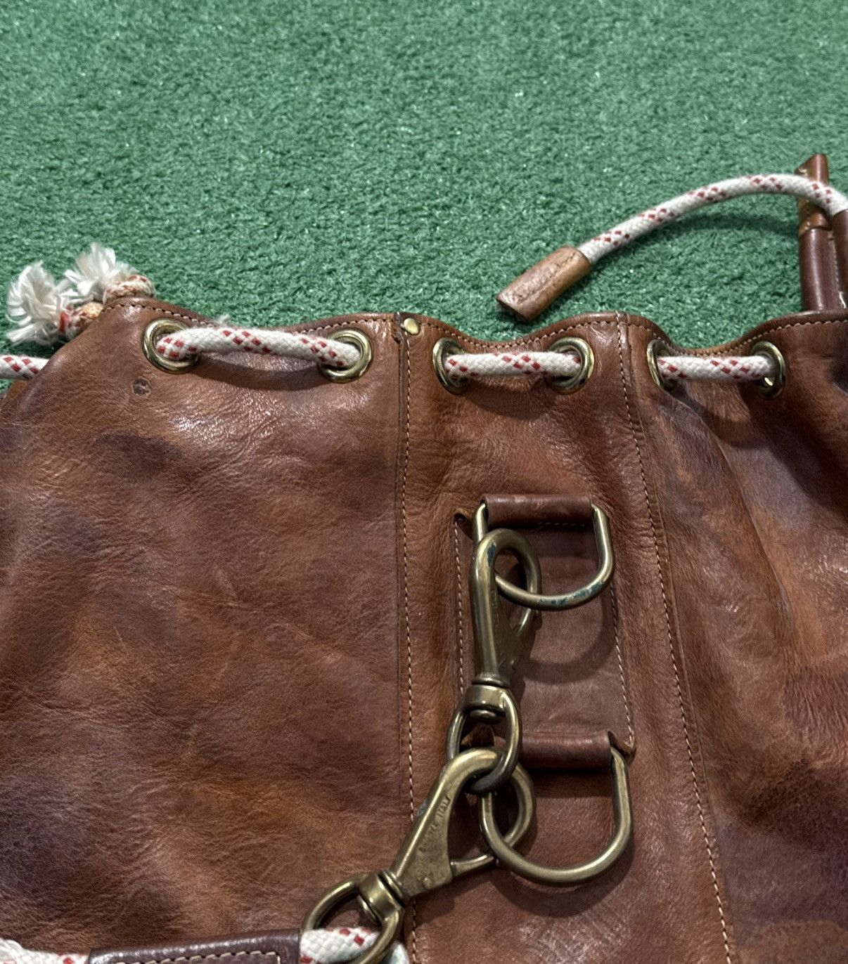 Genuine Leather Gil Holsters Big Leather Duffle Bag Made in Italy 90s Vtg Size ONE SIZE - 7 Thumbnail