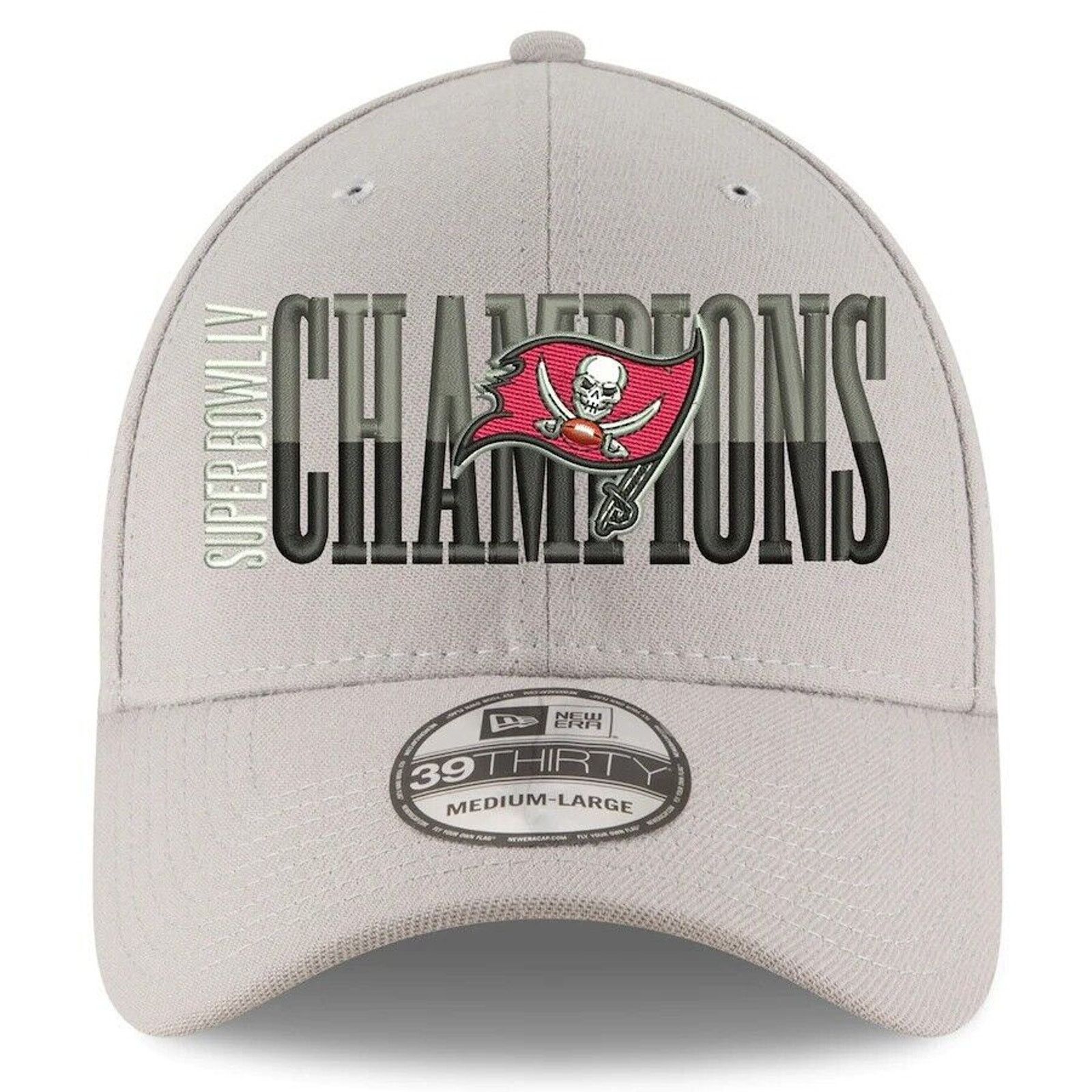 New Era Tampa Bay Bucs Hat Super Bowl 55 Champs M/L Gray New Era Size ONE SIZE - 2 Thumbnail