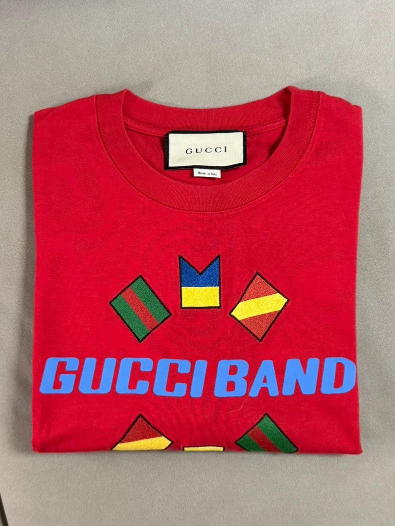 Gucci Gucci Flag embroidered large Logo short-sleeved T-shirt 250 Size US M / EU 48-50 / 2 - 3 Thumbnail
