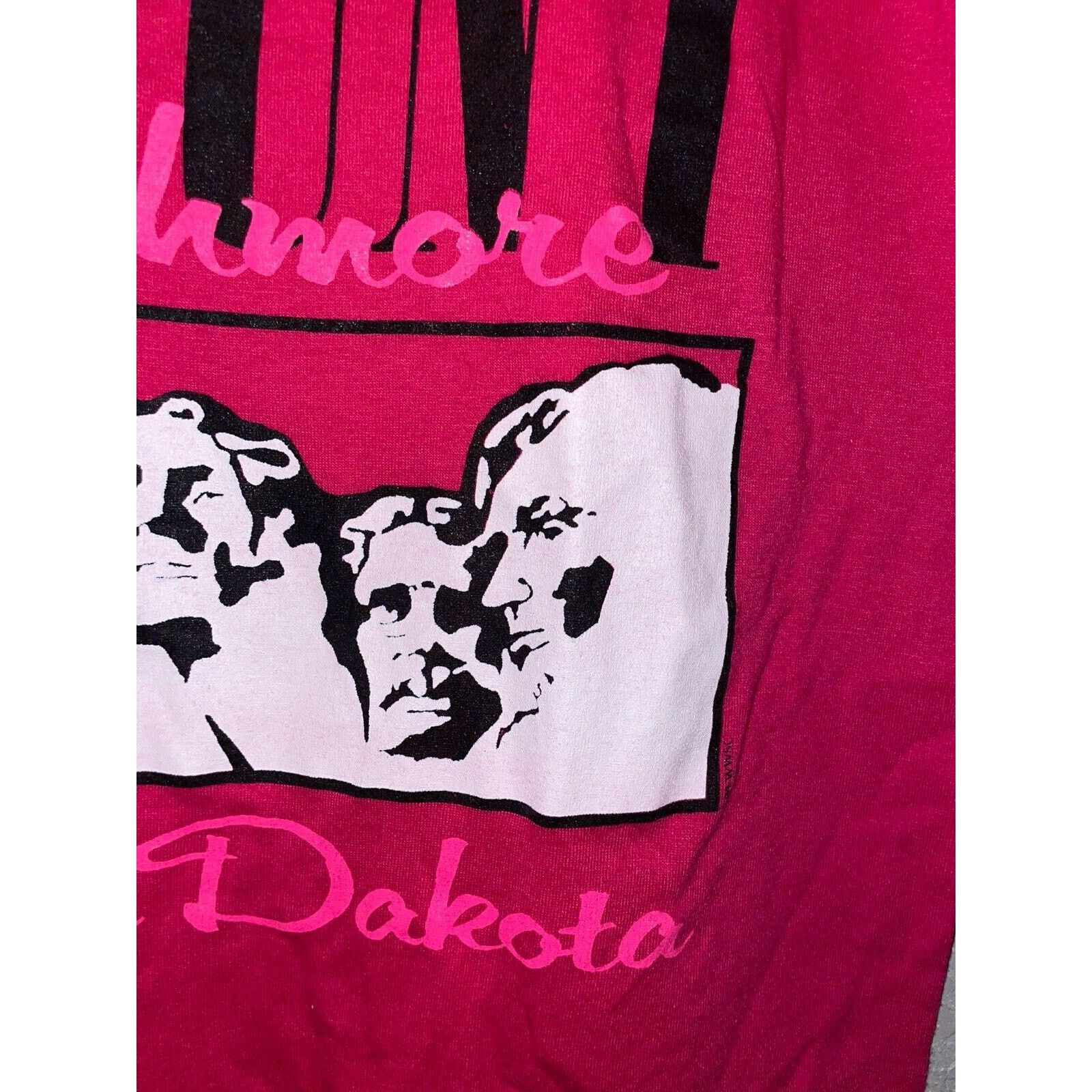 Jerzees Vintage South Dakota Shirt Mount Rushmore SD Pink Tee 90s S Size US S / EU 44-46 / 1 - 4 Thumbnail