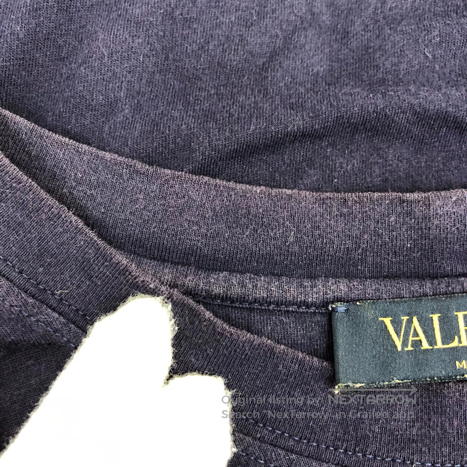 Valentino Valentino Dark blue butterfly embroidered cotton round-nec Size US S / EU 44-46 / 1 - 8 Thumbnail