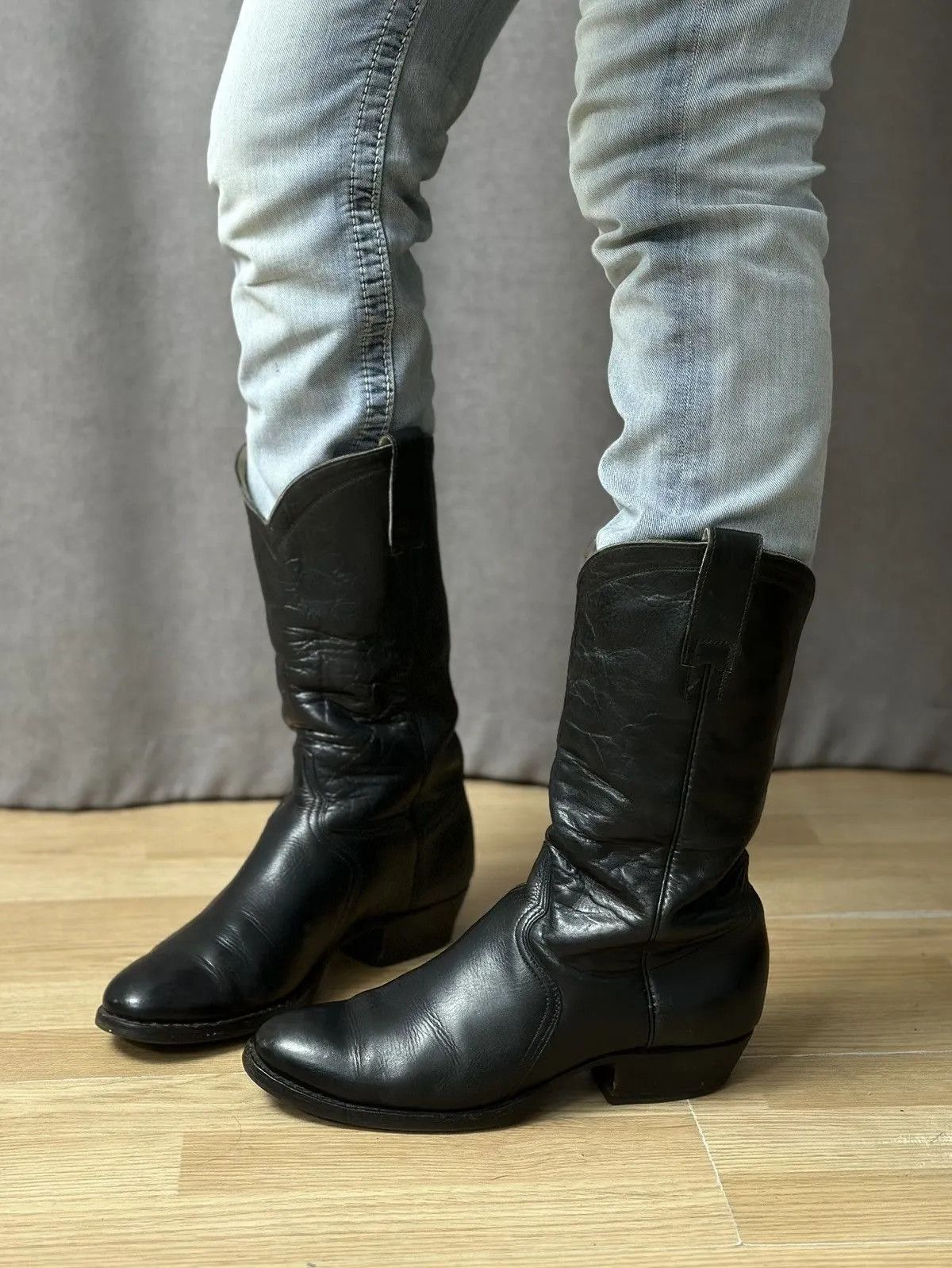 Hedi Slimane Vintage High Heels Leather Boots Knee Y2k Avantgarde Rare Size US 9 / IT 39 - 13 Thumbnail