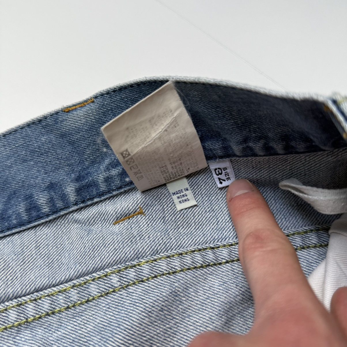 Armani Vintage armani big logo indigo series baggy faded jeans Size US 34 / EU 50 - 8 Thumbnail