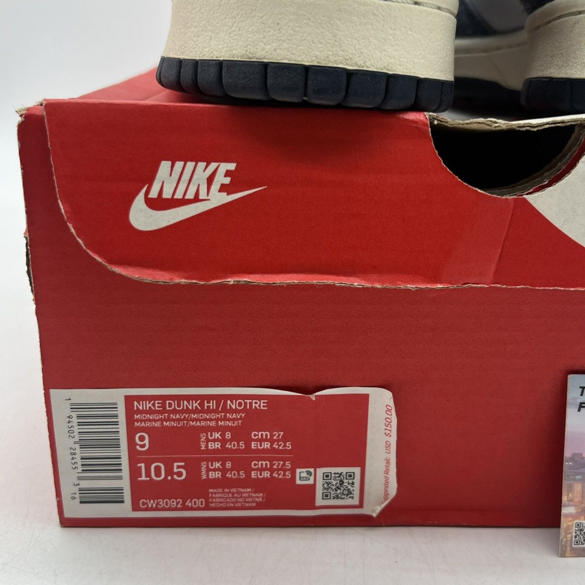 Nike Notre x dunk high midnight navy Size US 9 / EU 42 - 6 Thumbnail