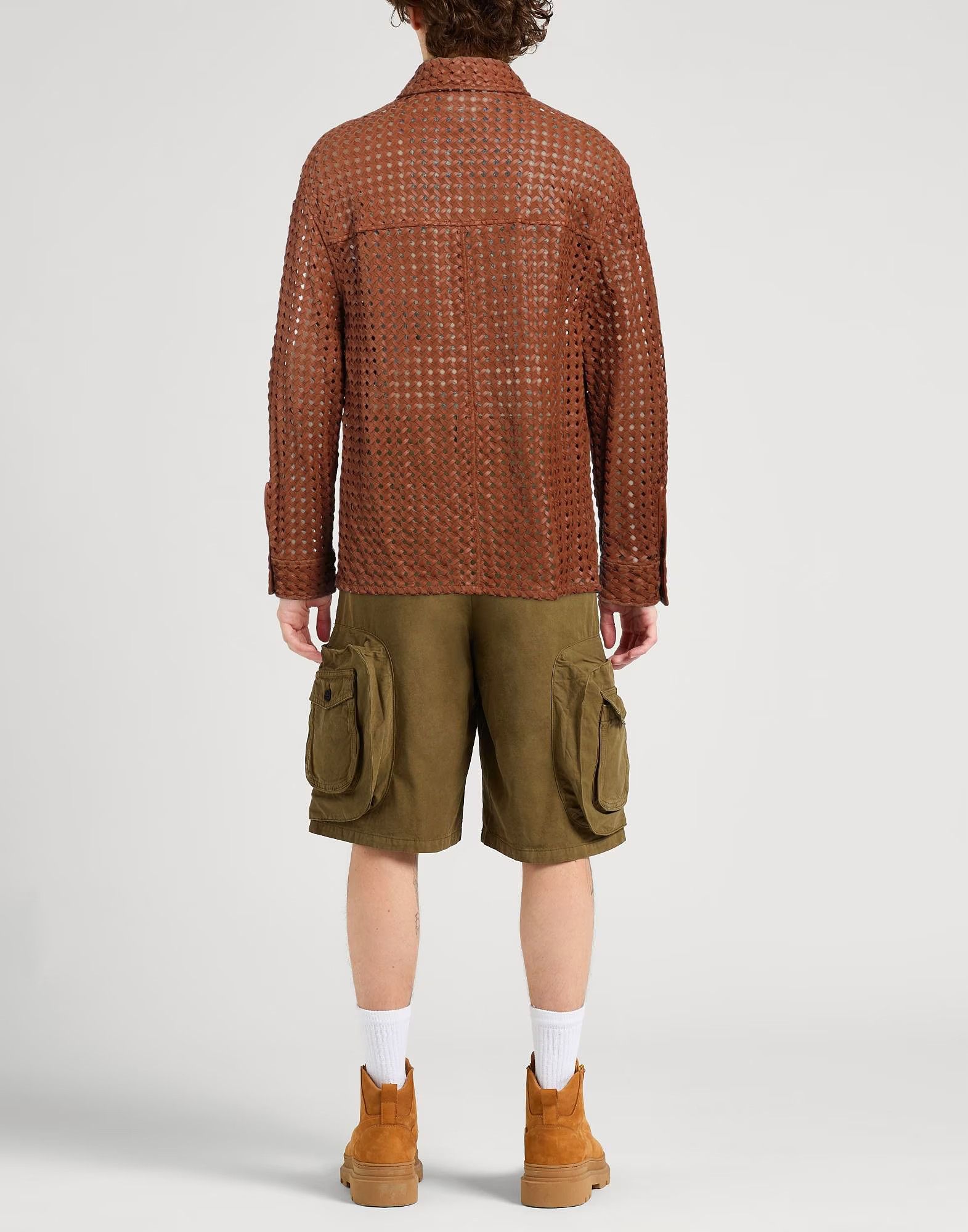 Amiri o1s1wg110525 Solid Collar Shirt in Brown Size US L / EU 52-54 / 3 - 3 Thumbnail