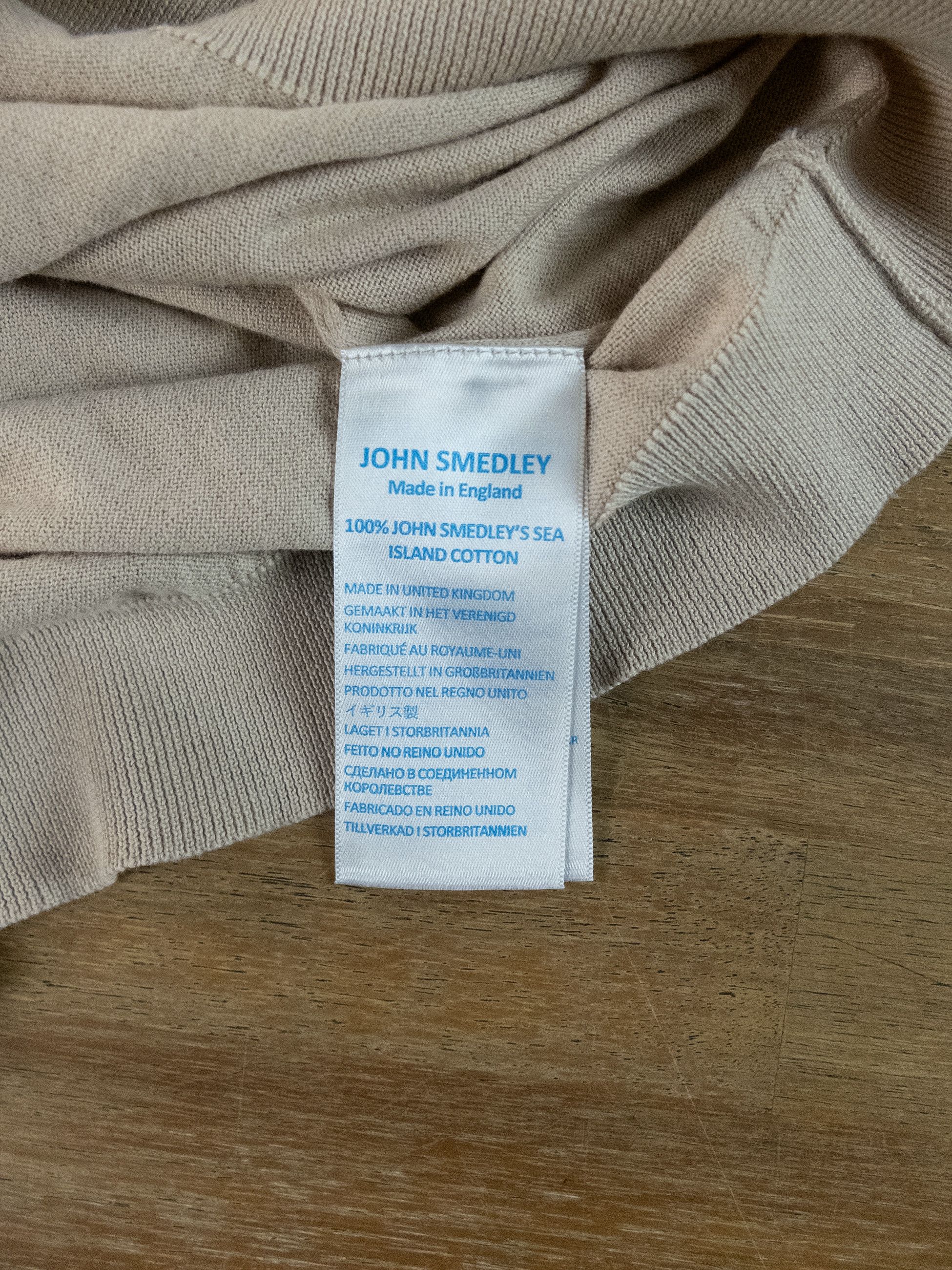 John Smedley JOHN SMEDLEY Noah beige knit cotton polo shirt XXL q Size US XXL / EU 58 / 5 - 7 Thumbnail