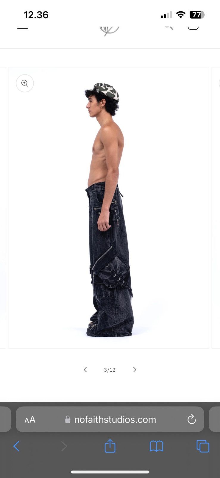 パンツ NO/FAITH STUDIOS BLACK HEAVY CARGO S HEAVY WAVE DENIM – NO/FAITH STUDIOS