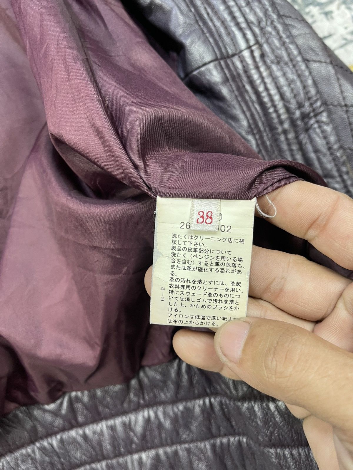 Japanese Brand Rubyrivet Quilted Sheepskin Leather Jacket Size XS / US 0-2 / IT 36-38 - 15 Thumbnail