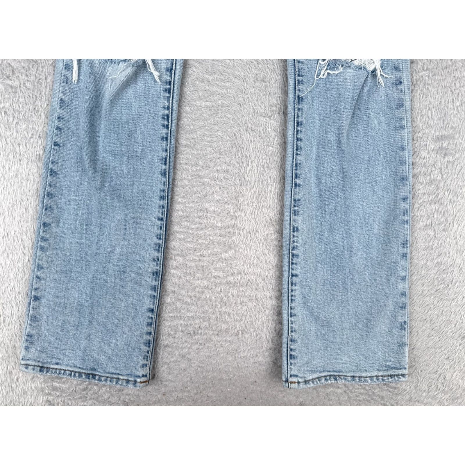 Pistola Pistola Jeans Womens High Rise Flared Distressed Light Wash Denim 25x32 Blue Size 42" / US 20 - 2 Thumbnail