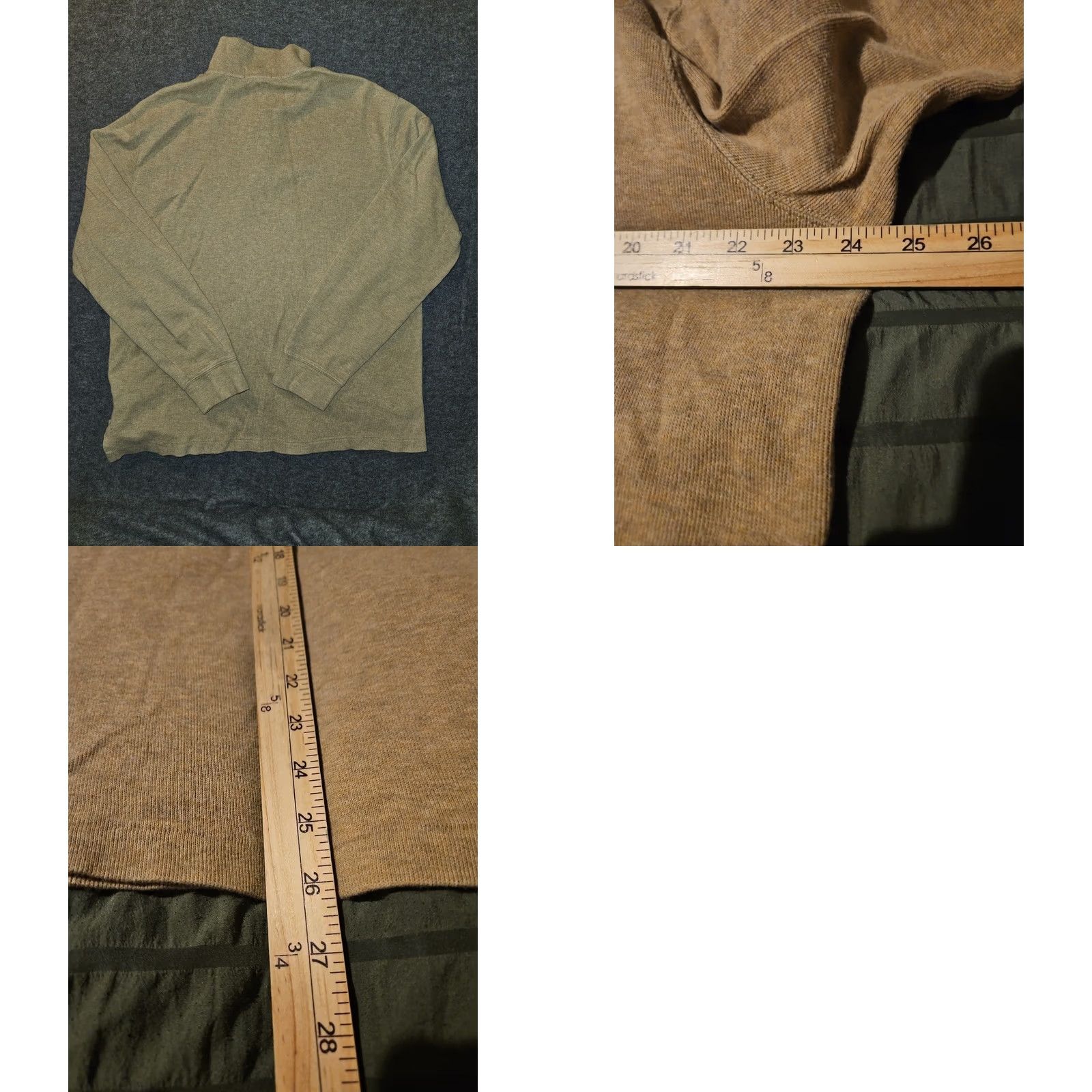Ralph Lauren Polo Ralph Lauren Estate Rib 1/4 Zip Pullover Men's Large Gold Long Sleeve Sweater Zipper Embroidered Logo Cotton Size US L / EU 52-54 / 3 - 8 Thumbnail