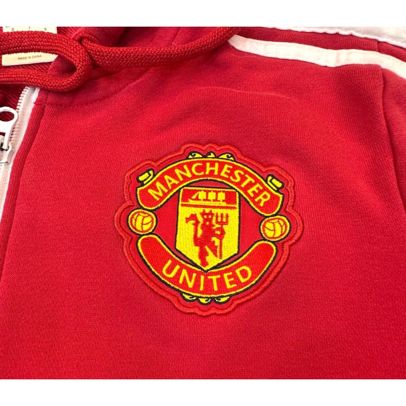 Adidas adidas Manchester United 2016/17 International Soccer Mens Small Hoodie Full Zip Color Block Embroidered Logo Size US S / EU 44-46 / 1 - 4 Thumbnail
