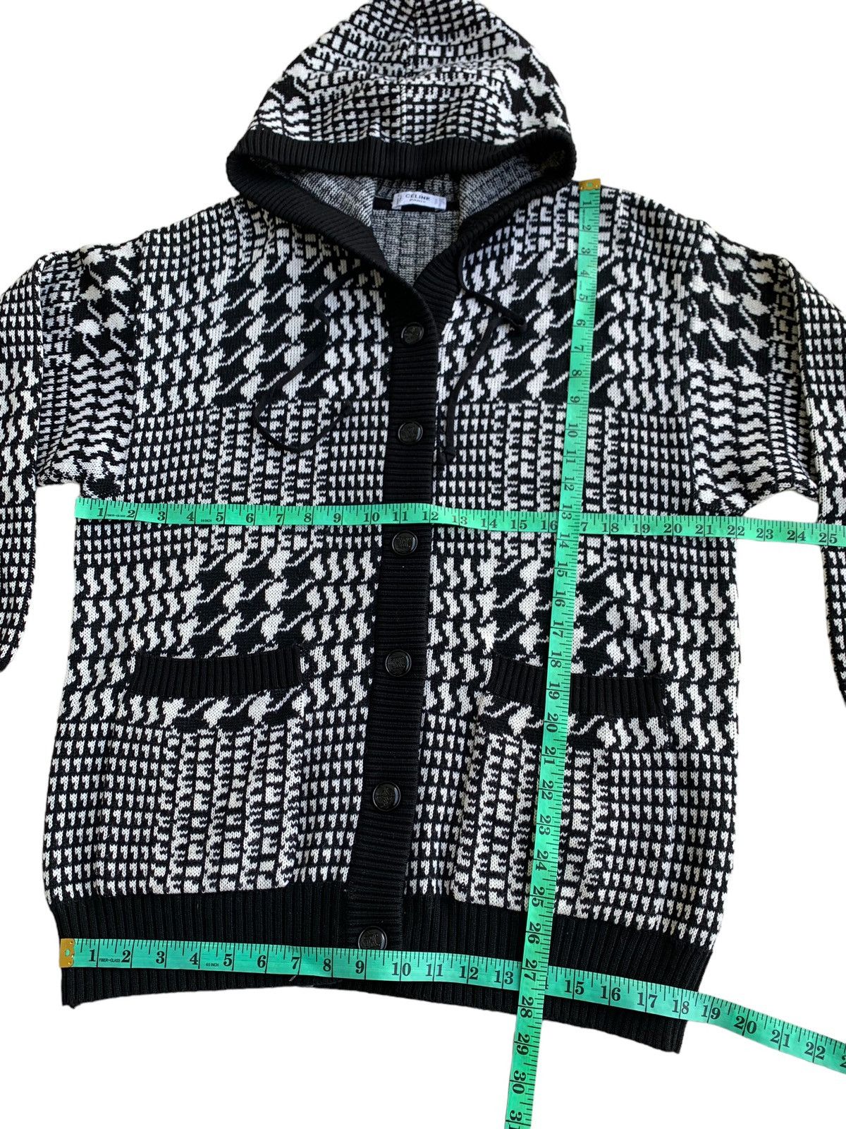 Celine Celine Paris Logo Knitted Hoodie Size S / US 4 / IT 40 - 23 Thumbnail