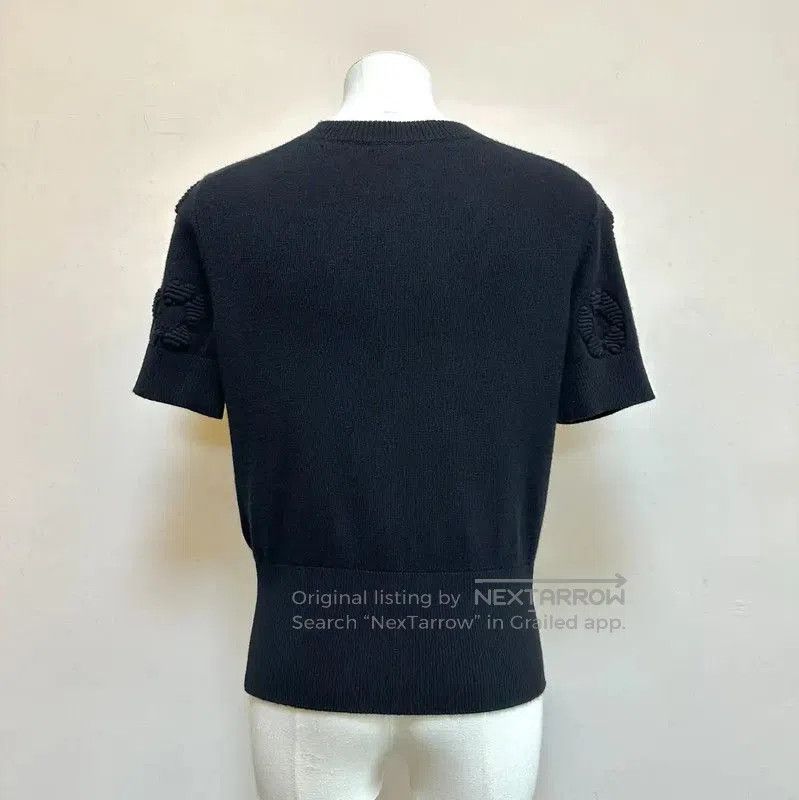 Chanel Chanel Black Short Sleeve Pullover Sweater . Size S / US 4 / IT 40 - 2 Thumbnail