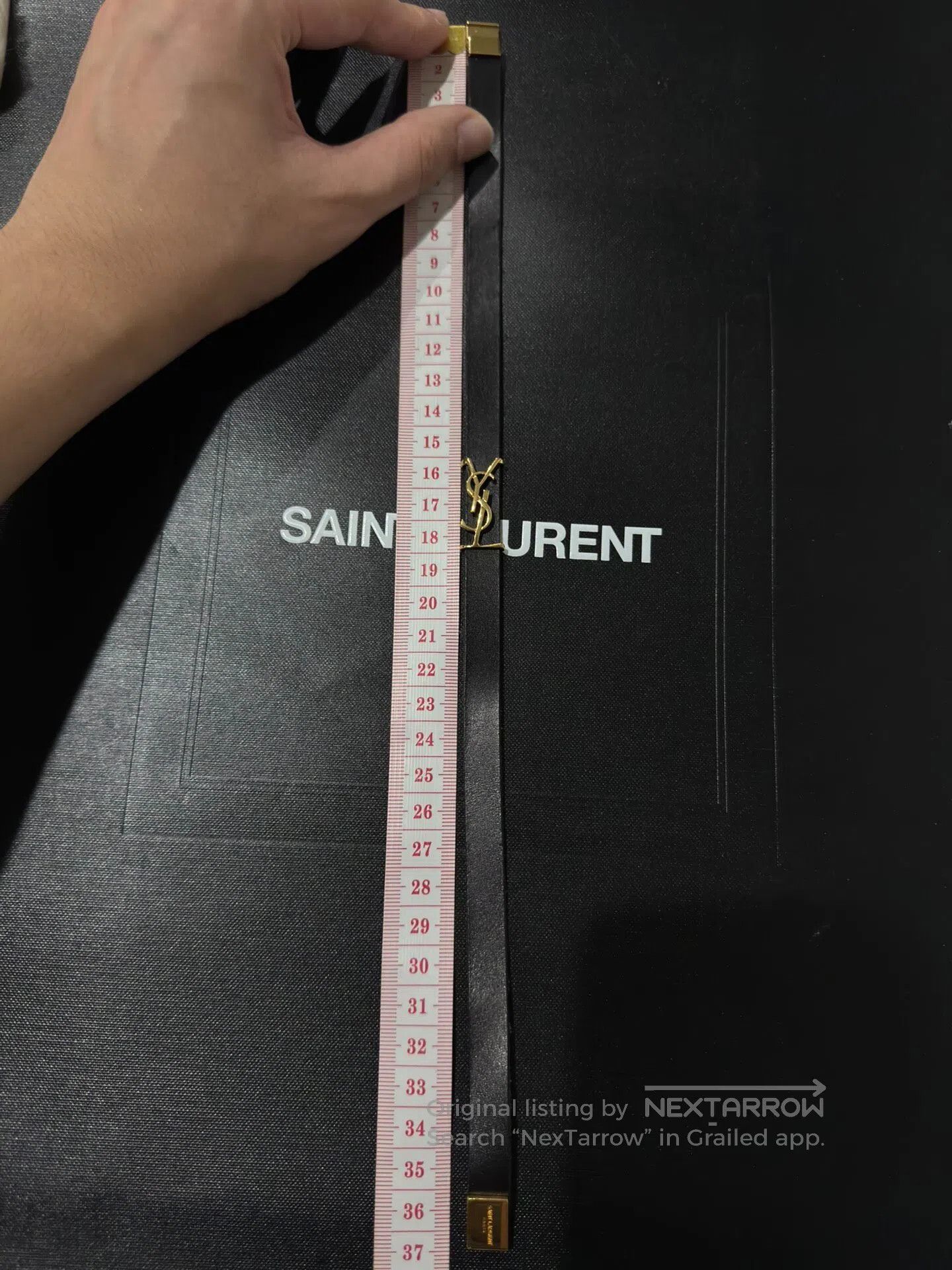 Saint Laurent Paris Saint Laurent Paris Gold Double Ring Logo Bracelet| Size ONE SIZE - 8 Thumbnail