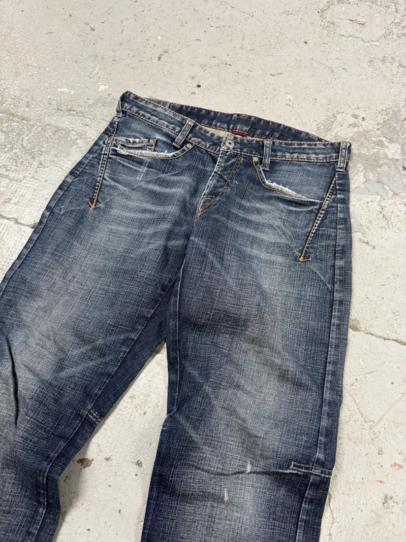 Designer × Marithe + Francois Girbaud × Vintage 2000s Marithé + François Girbaud Blue Faded Denim Jeans Size US 32 / EU 48 - 5 Thumbnail