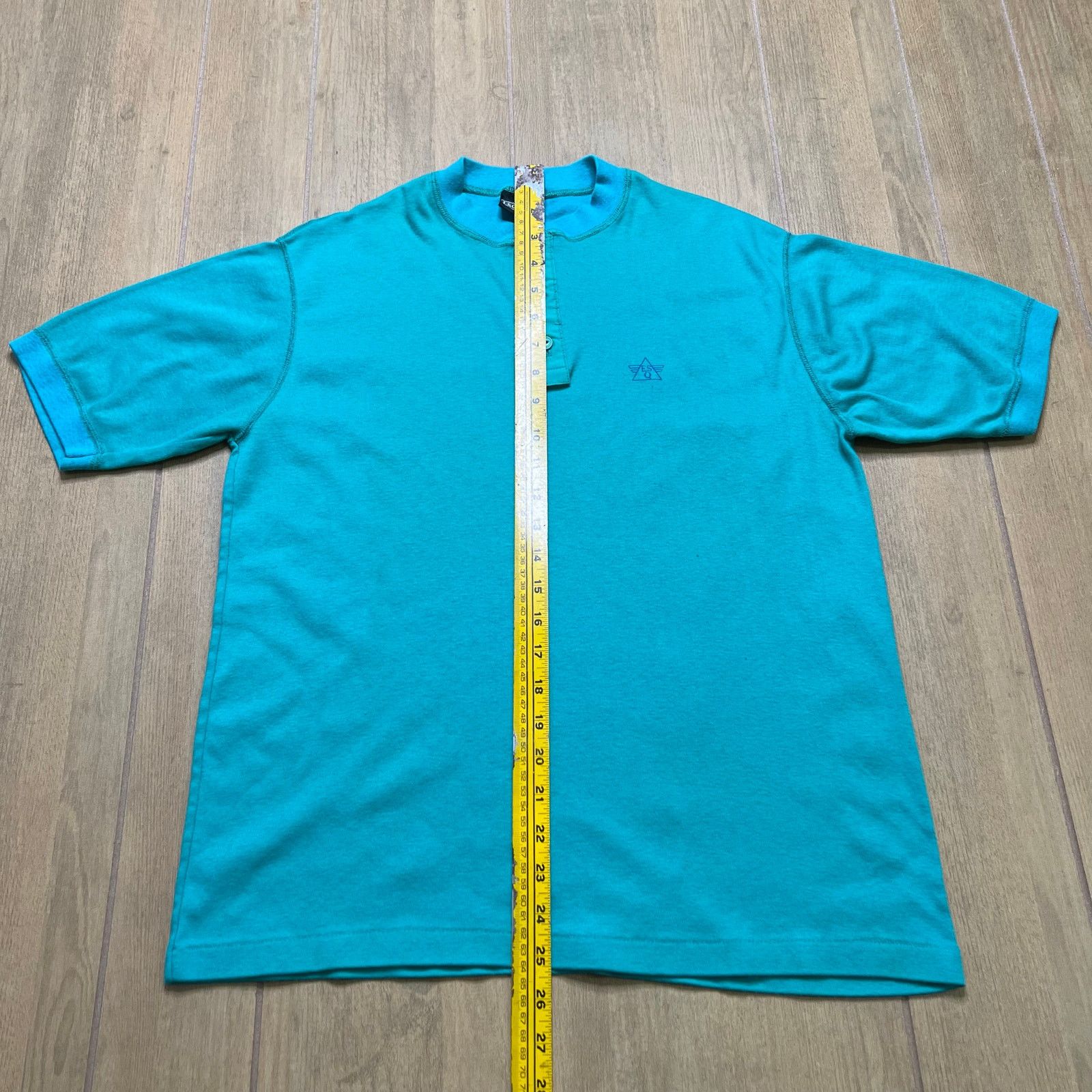 Vintage Vintage Esquire Henley Shirt Mens Large Green Teal Blue 90s Size US L / EU 52-54 / 3 - 5 Thumbnail