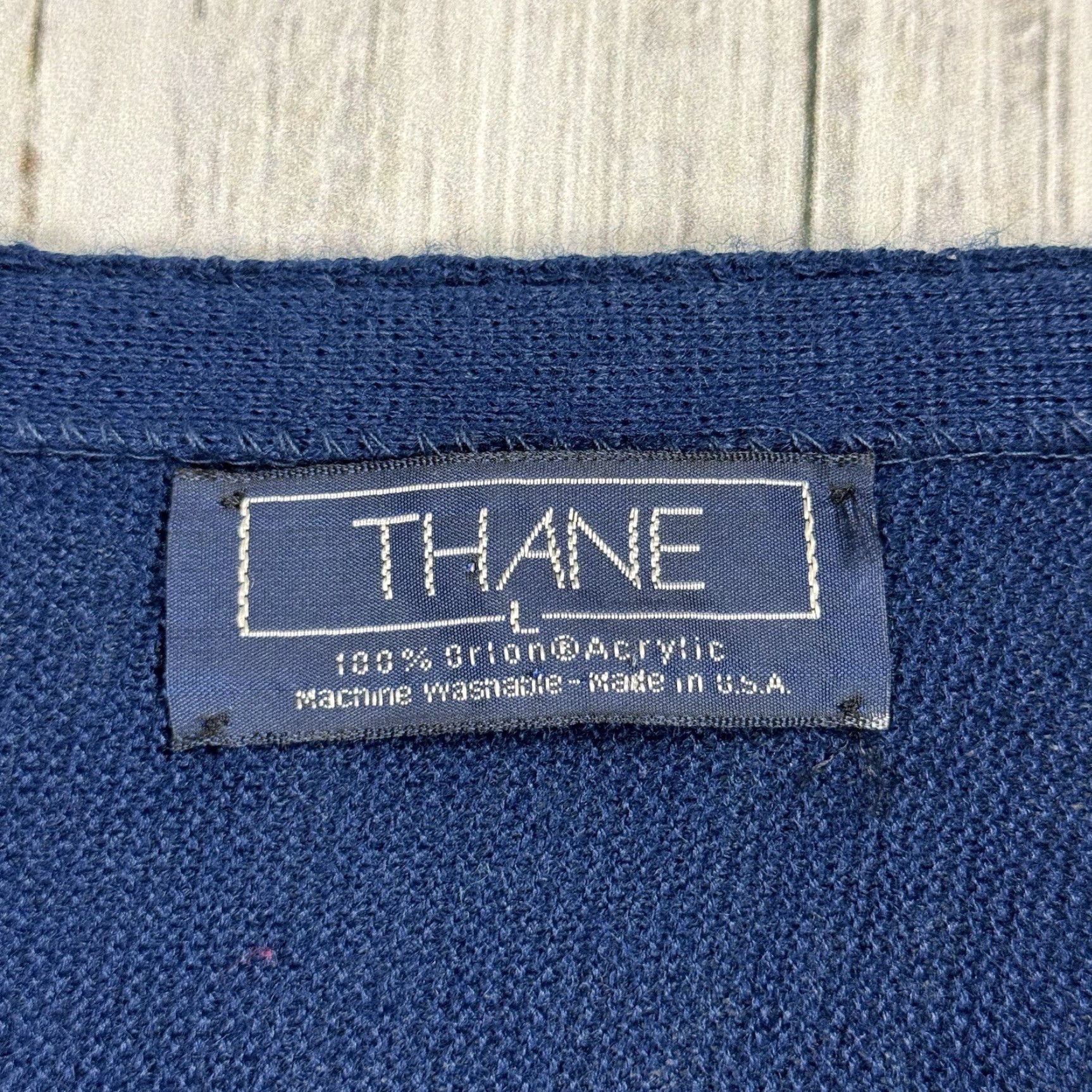 Vintage VINTAGE Thane Orlon Acrylic Cardigan Sweater Mens Essential Long Sleeve V-Neck Blue L 80s Grunge Casual Size US L / EU 52-54 / 3 - 5 Thumbnail