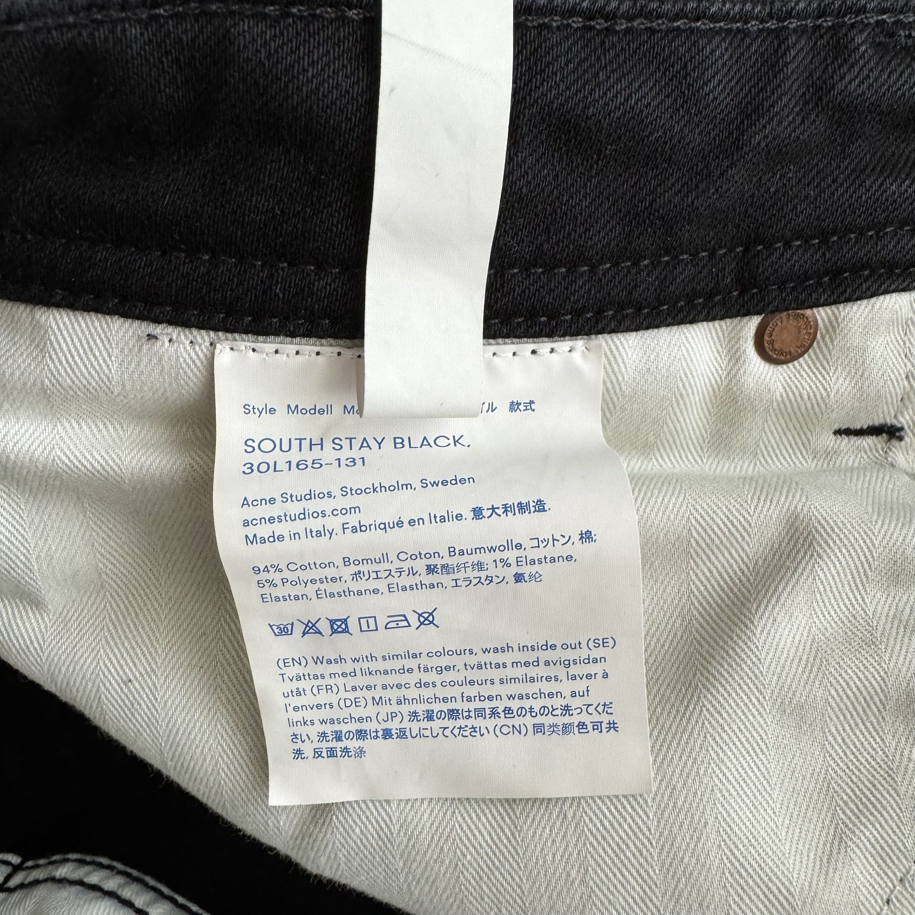 Acne Studios Acne Bla Konst South Stay Black Jeans 30x32 Size 30" / US 8 / IT 44 - 4 Thumbnail