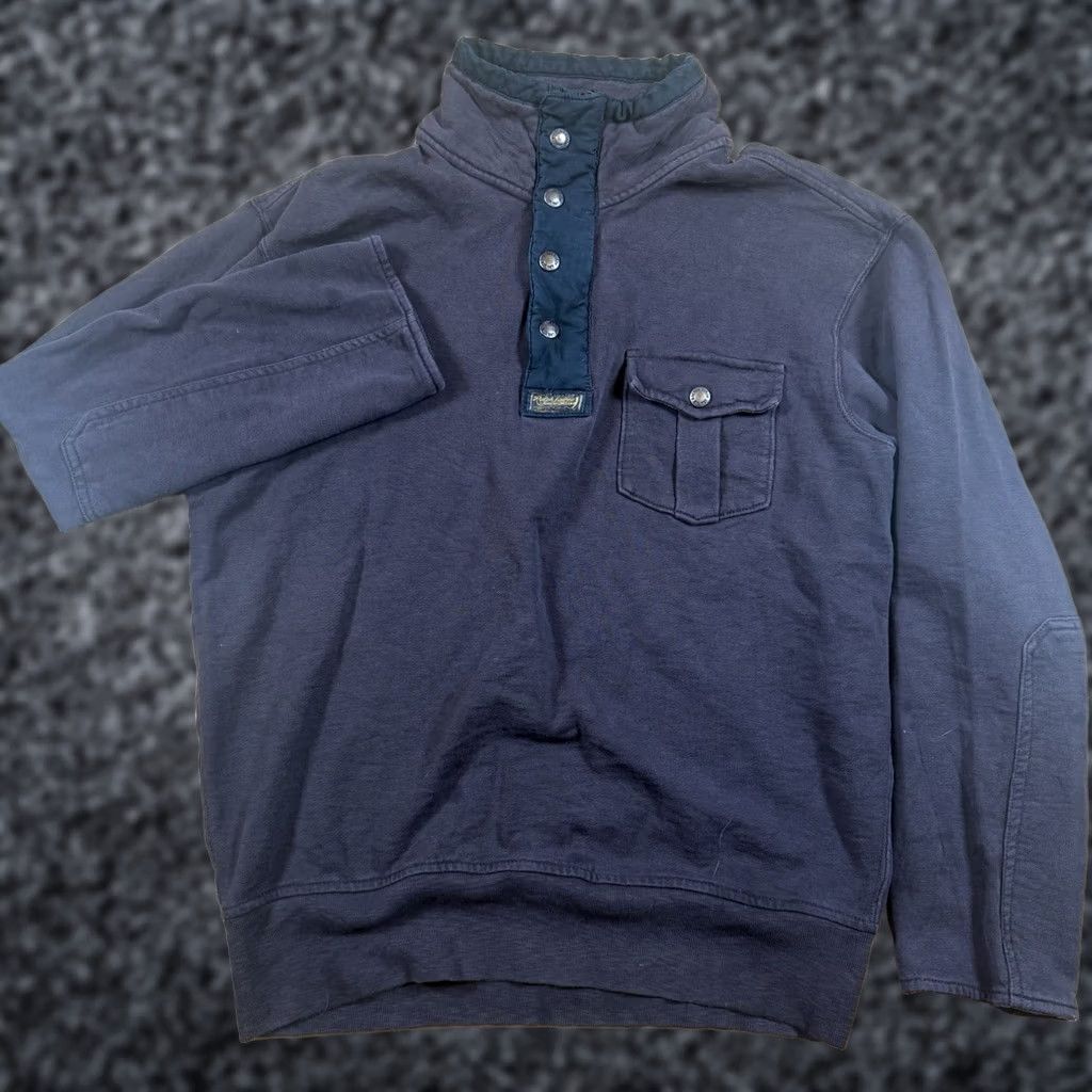 Polo Ralph Lauren VINTAGE Polo Ralph Lauren Sweatshirt Quarte r Button Mock Jacket Brown Mens M Size US M / EU 48-50 / 2 - 1 Thumbnail