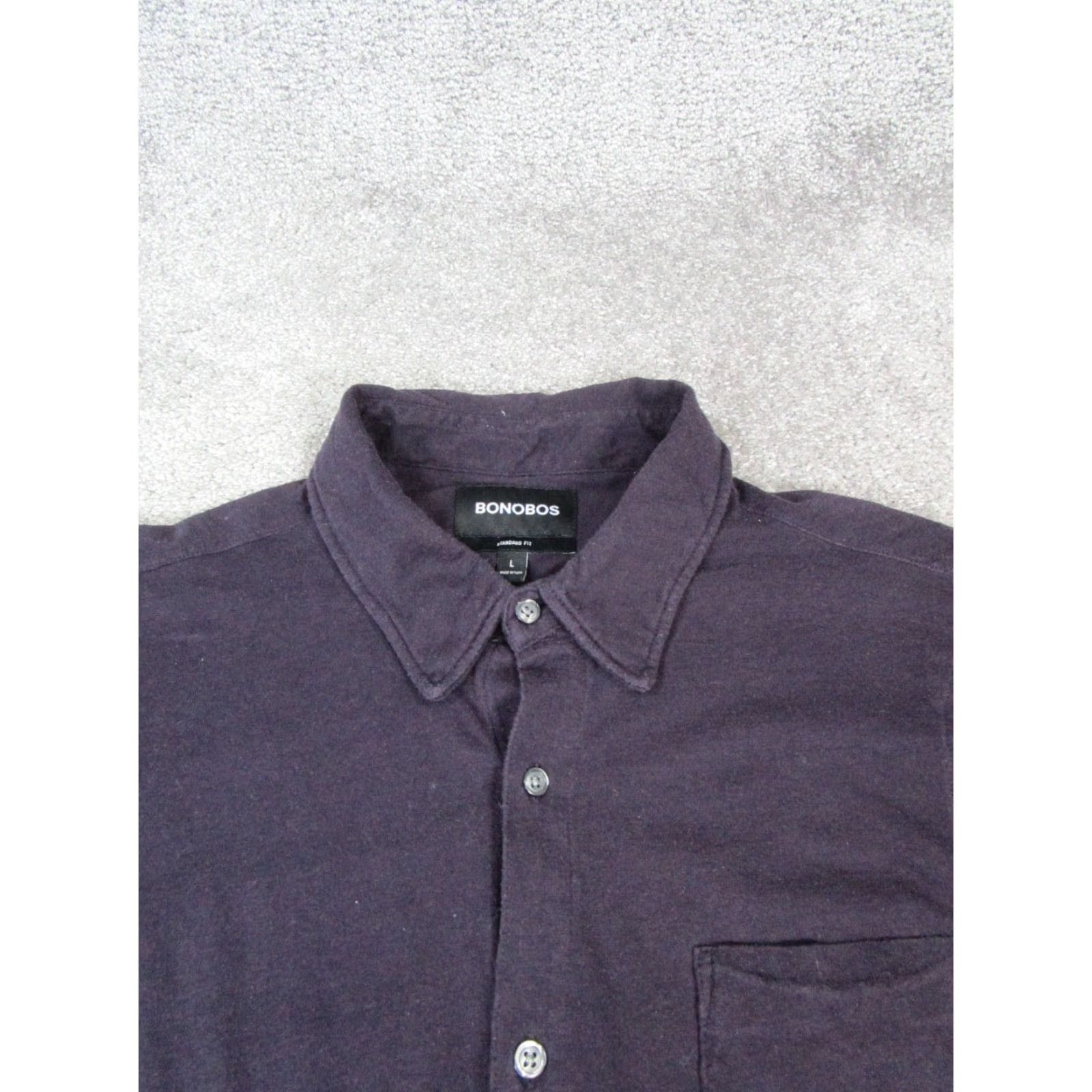 Bonobos Bonobos Shirt Mens Large Purple Cotton Blend Knit Button Up Size US L / EU 52-54 / 3 - 2 Thumbnail