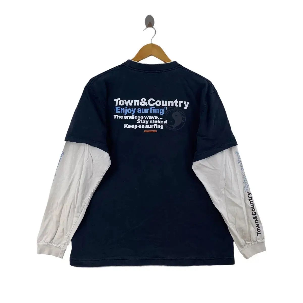 Vintage Vintage TOWN COUNTRY T&C Enjoy Surfing Life Tee Shirt Size L / US 10 / IT 46 - 4 Thumbnail