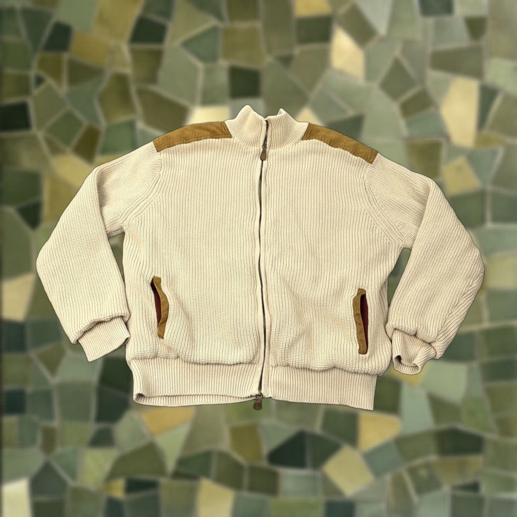 Orvis Orvis Jacket Mens XL Beige Full Zip Cotton Suede Shoulder Patches Bomber Size US XL / EU 56 / 4 - 1 Thumbnail