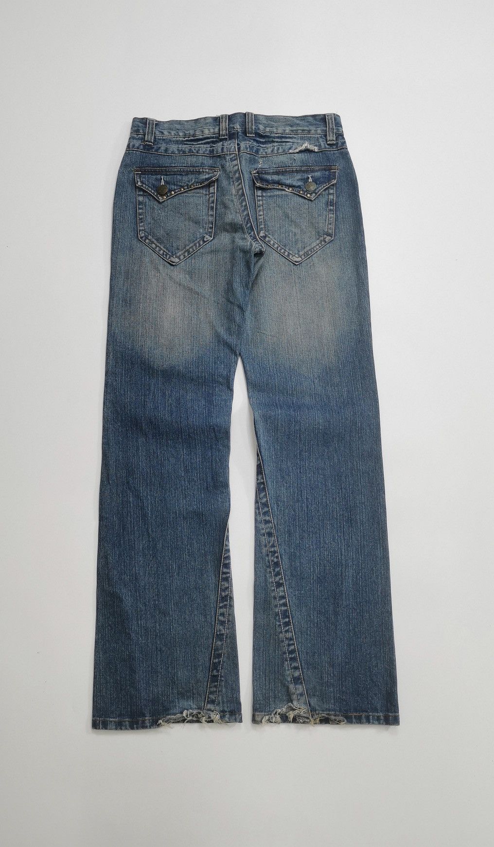 Japanese Brand Unbrand Bootcut Twist Seam Denim Jeans Size US 32 / EU 48 - 5 Thumbnail